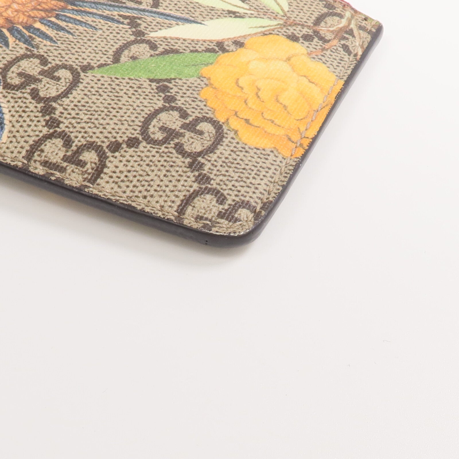 GUCCI 塗層帆布Coin/Card Case金扣零錢包/卡片套