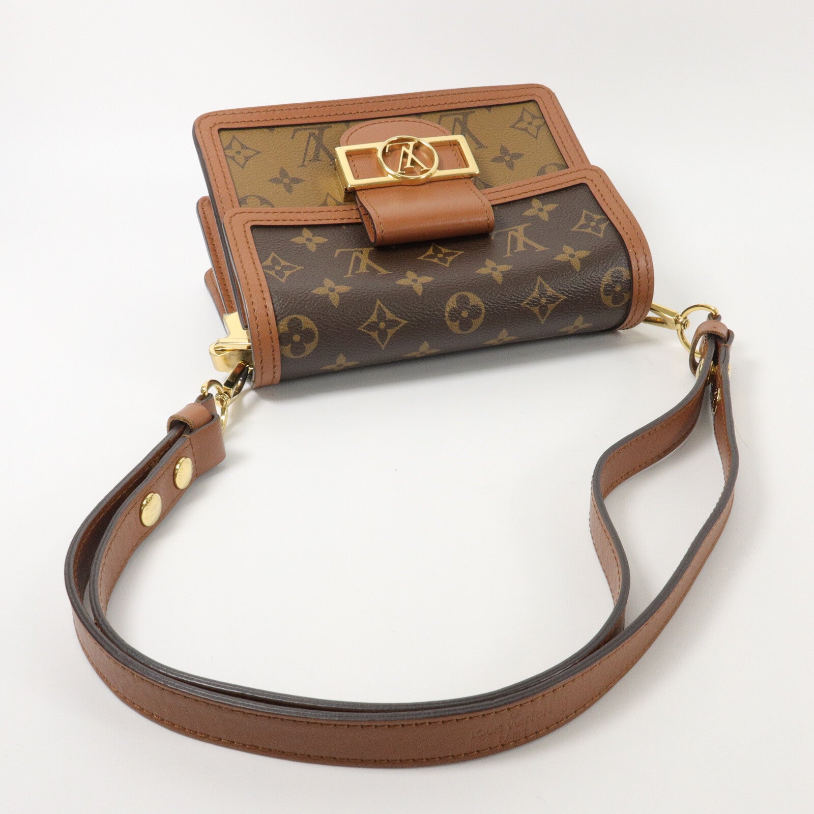 LOUIS VUITTON Monogram Reverse Mini Dauphine肩背袋