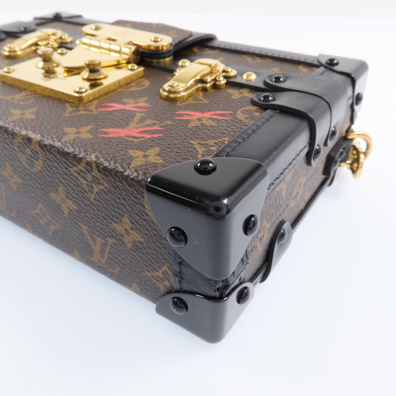 LOUIS VUITTON Monogram Petite Malle金扣肩背袋