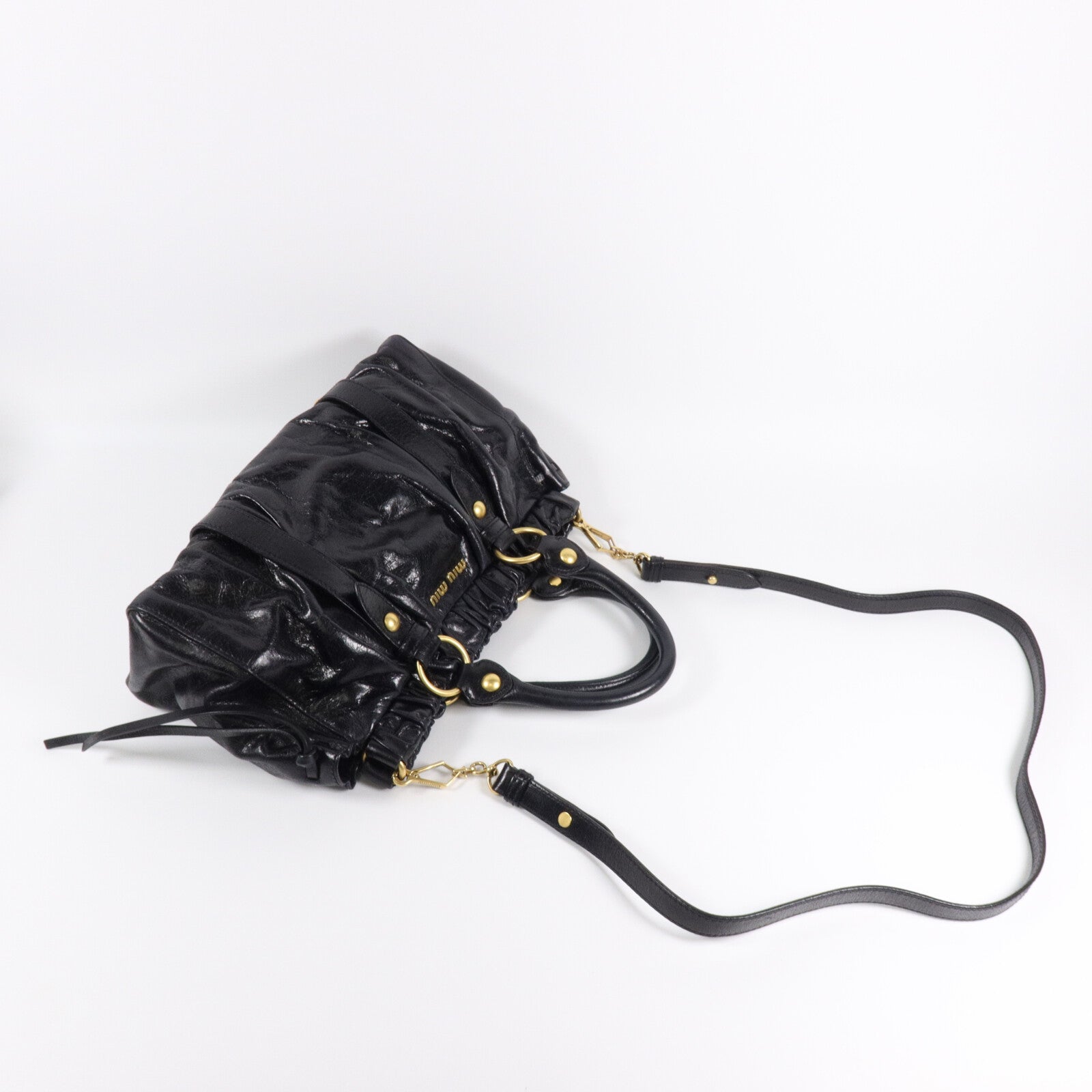 Miu Miu 牛皮皮革2 Way Shoulder手挽肩背兩用袋