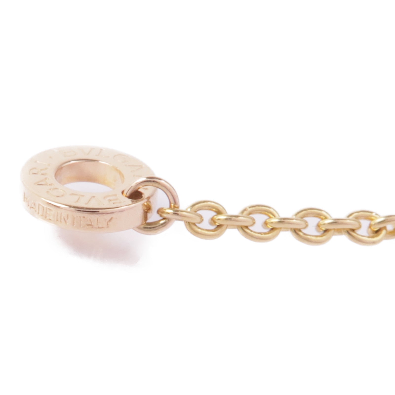 BVLGARI 【激減優惠】18K玫瑰金/陶瓷B-Zero 1 Necklace鑽石項鍊