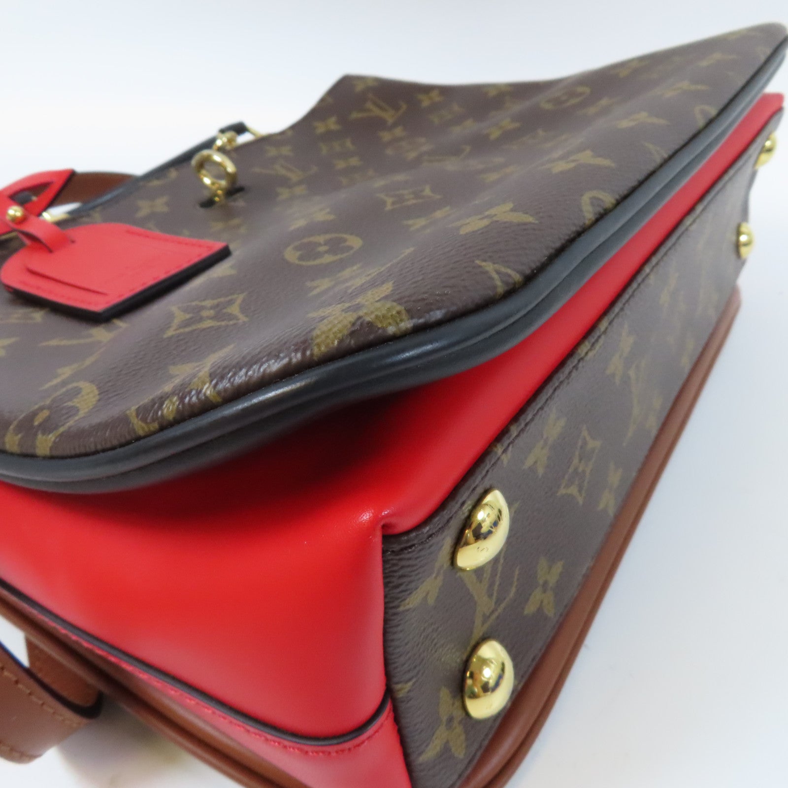 LOUIS VUITTON 【激減優惠】Monogram Millefeuille 2 Way Shoulder Bag金扣手挽肩背兩用袋啡色