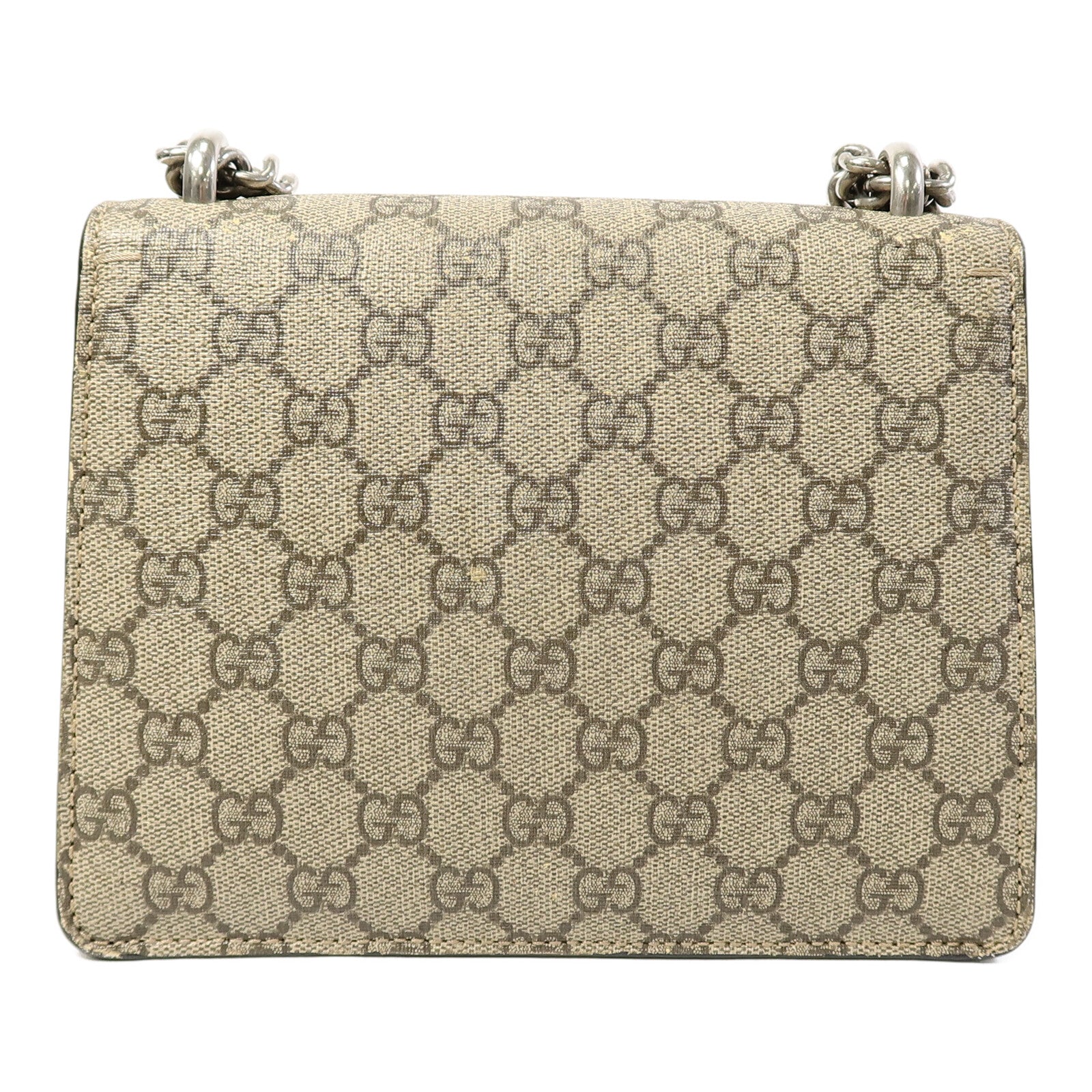 GUCCI 【激減優惠】塗層帆布Dionysus鏈帶肩背袋