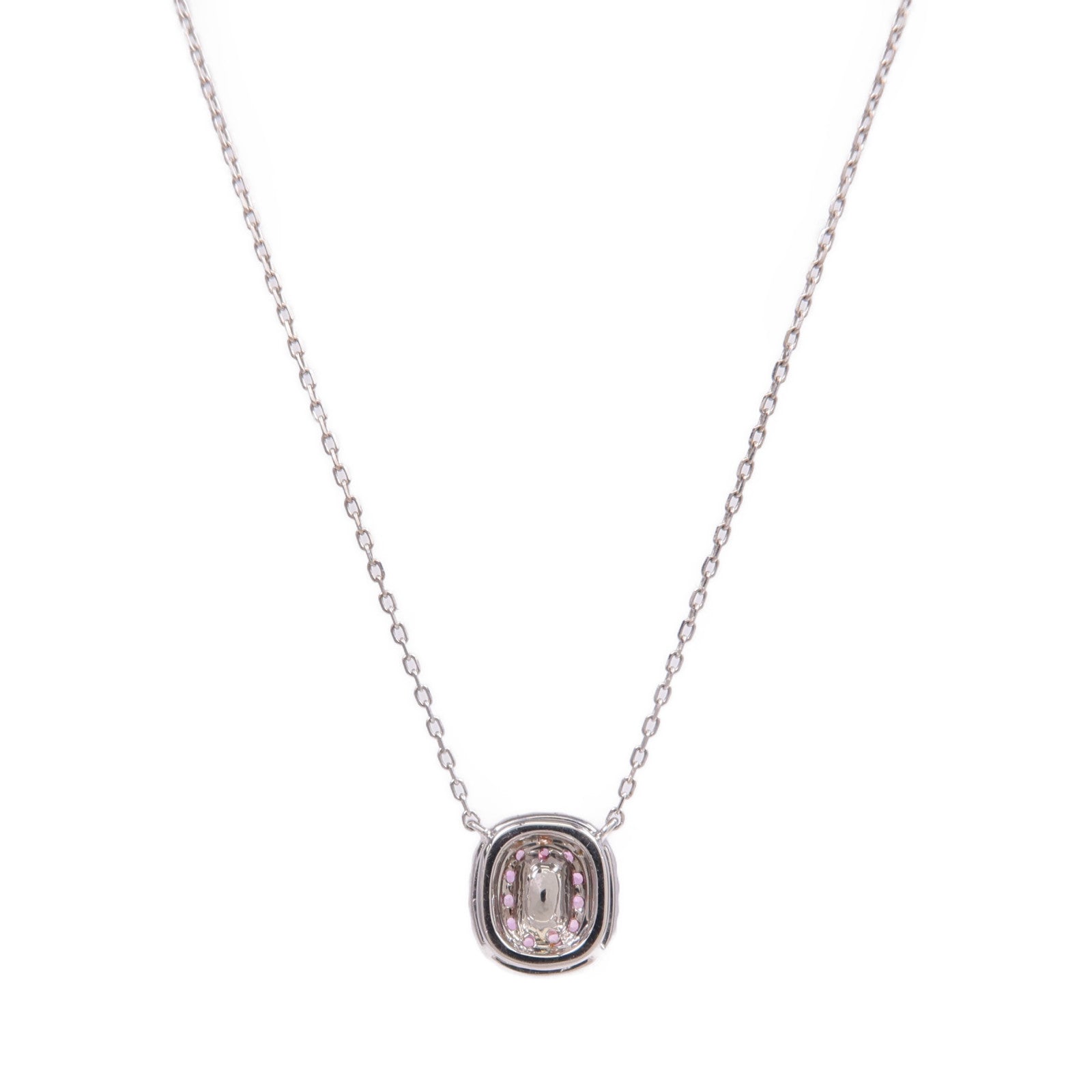 JEWELRY 18K白金Sapphire Diamond Necklace粉紅色藍寶石/鑽石項鍊