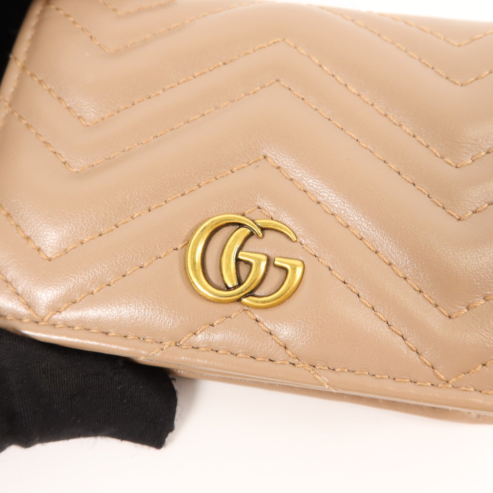 GUCCI 牛皮皮革GG Marmont Card Case錢包