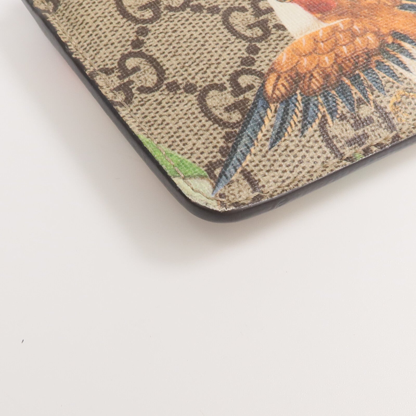GUCCI 塗層帆布Coin/Card Case金扣零錢包/卡片套
