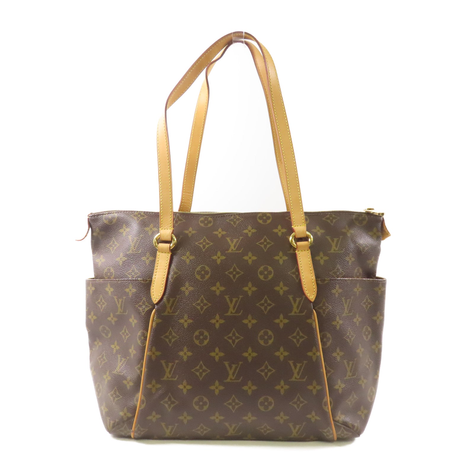 LOUIS VUITTON Monogram Totally MM金扣肩背袋棕色