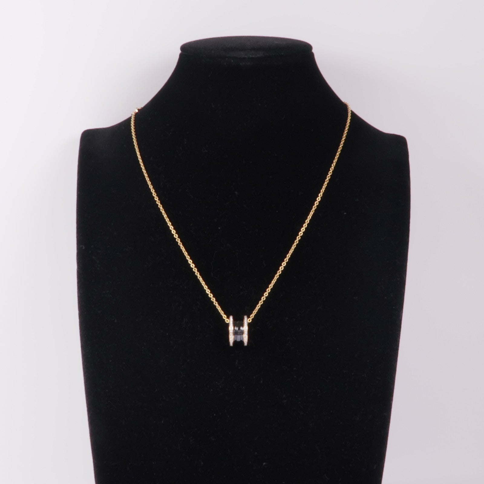 BVLGARI 18K玫瑰金/陶瓷B-Zero 1 Necklace鑽石項鍊