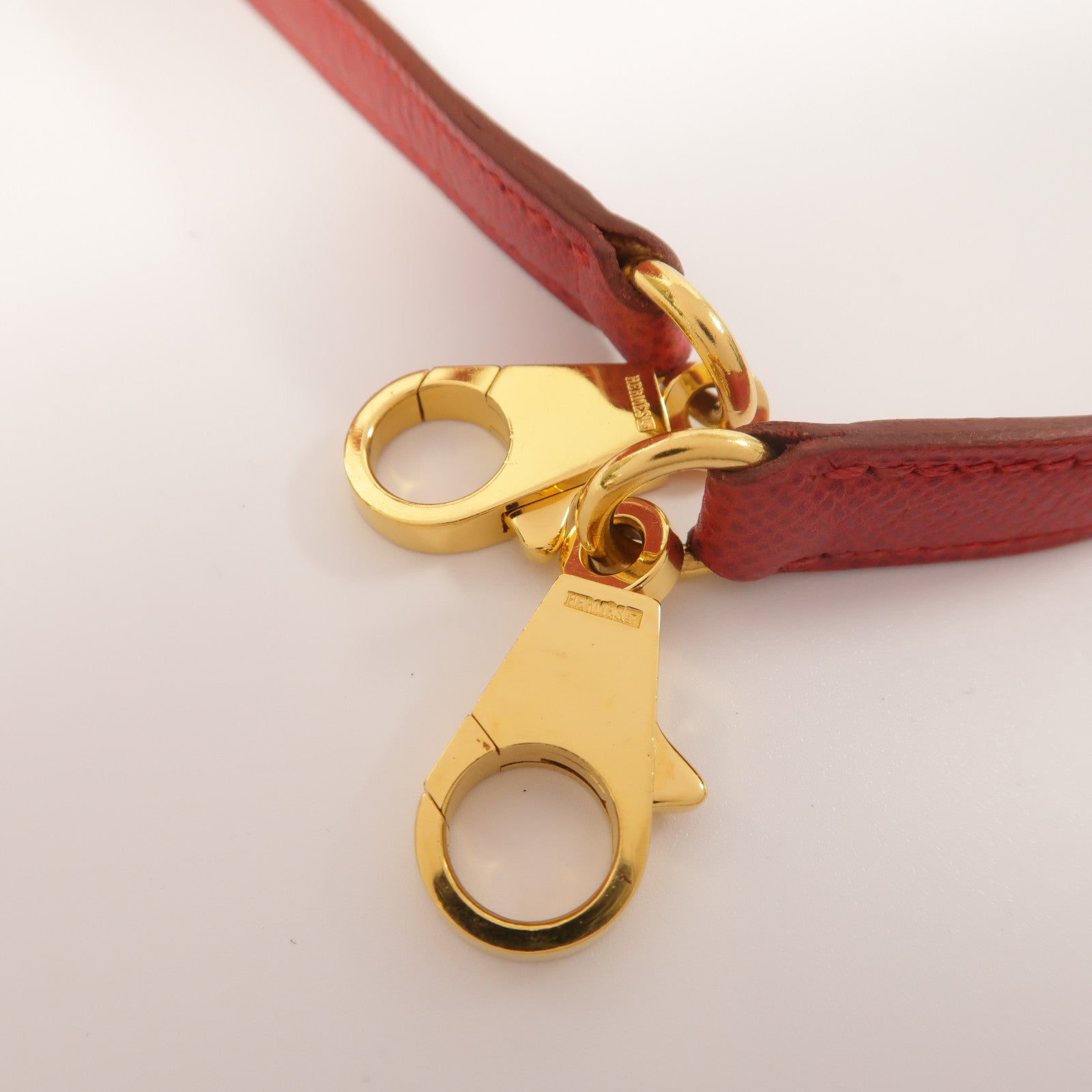 HERMES Epsom皮革Bolide 31金扣手挽肩背兩用袋Rouge Vif
