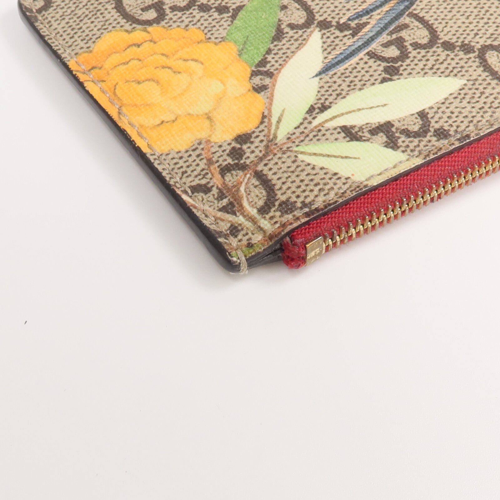 GUCCI 塗層帆布Coin/Card Case金扣零錢包/卡片套