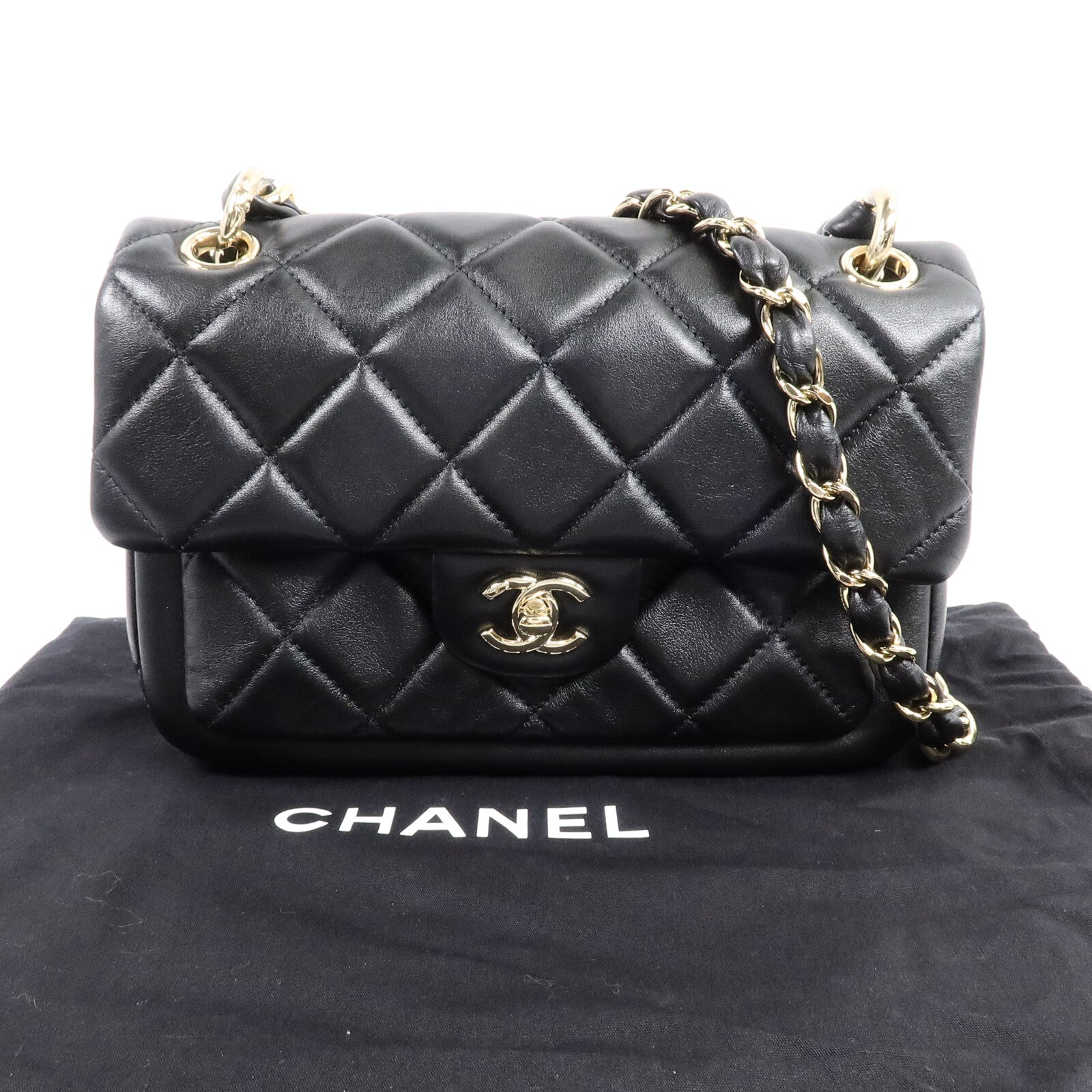 CHANEL 羊皮皮革Chunky Chain Flap Bag肩背袋