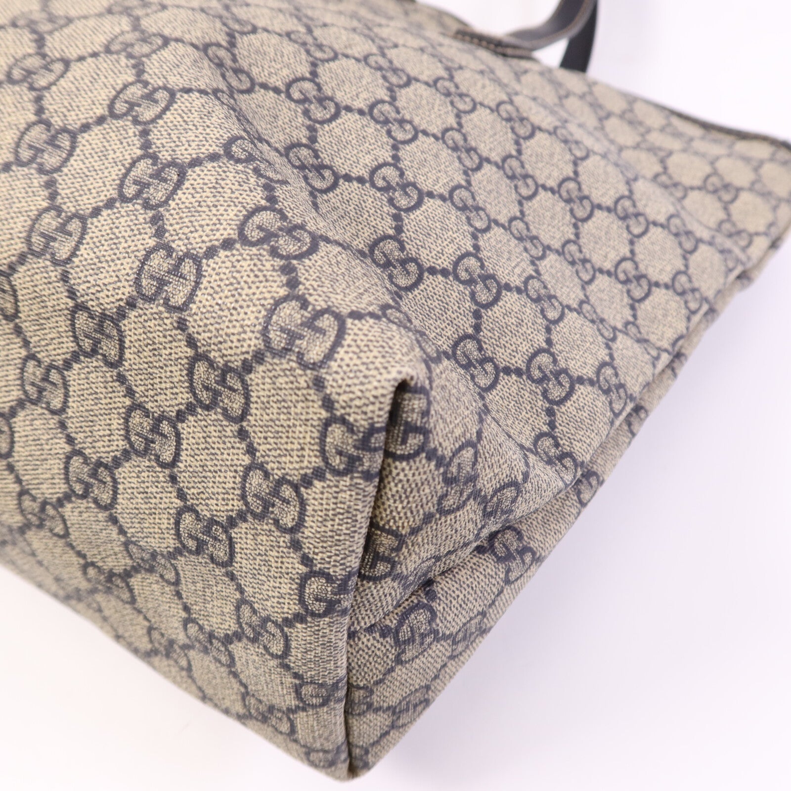 GUCCI 塗層帆布Tote Bag銀扣手挽袋