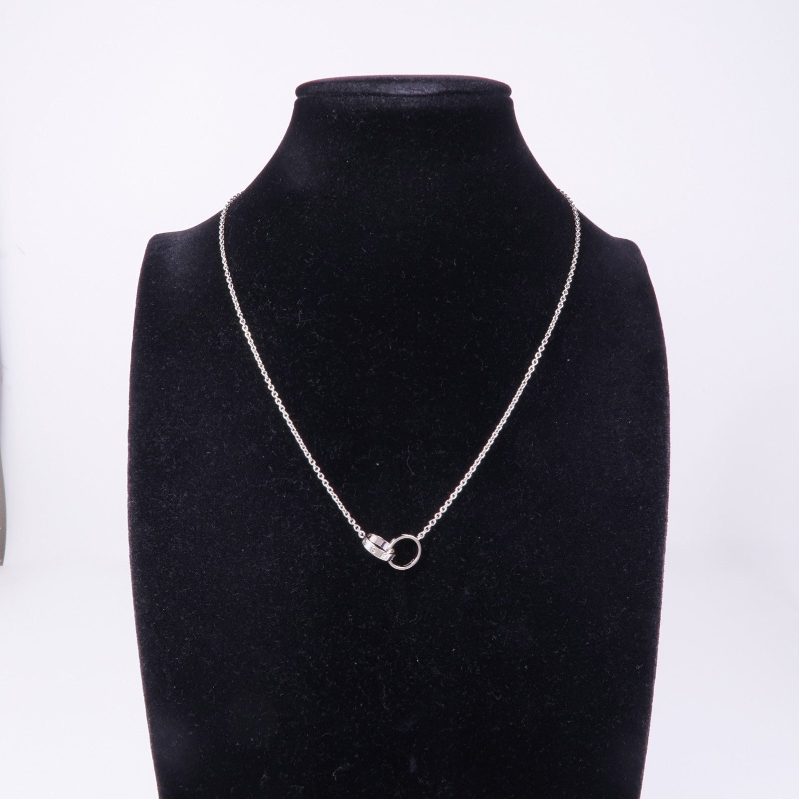 CARTIER 18K白金Love Necklace項鍊