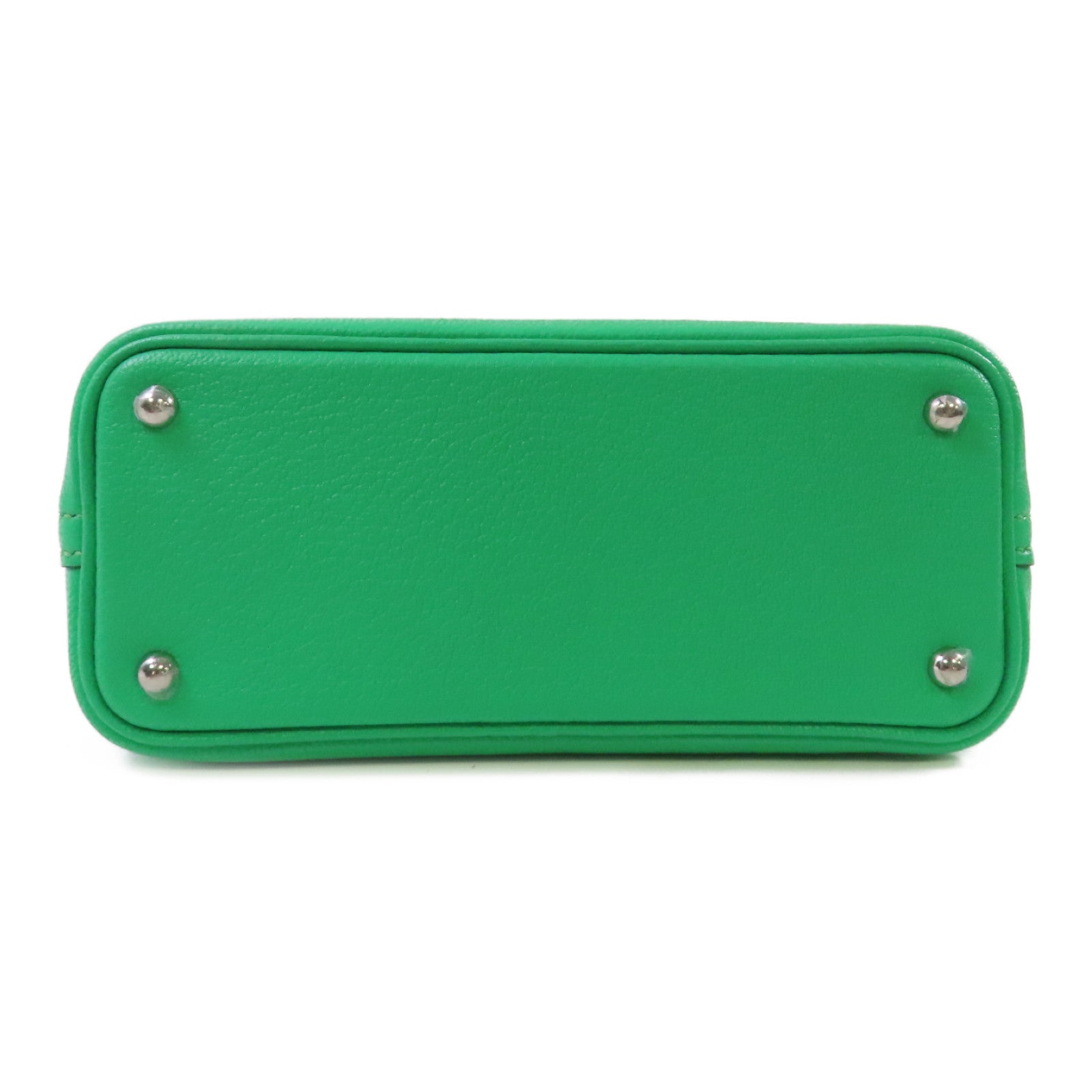 HERMES 【激減優惠】Chevre皮革Mini Bolide 1923 Shoulder Bag銀扣肩背袋0Z Vert Comic/ 漫畫綠色