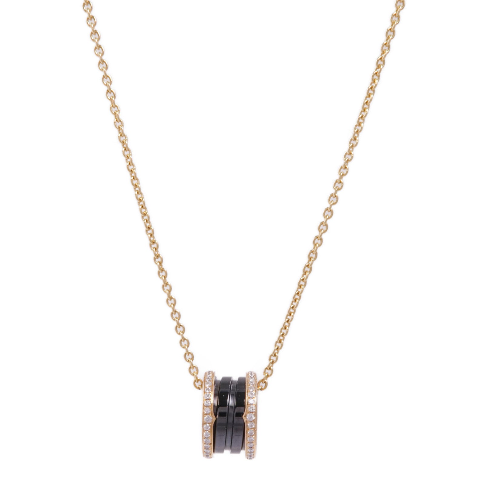 BVLGARI 【激減優惠】18K玫瑰金/陶瓷B-Zero 1 Necklace鑽石項鍊