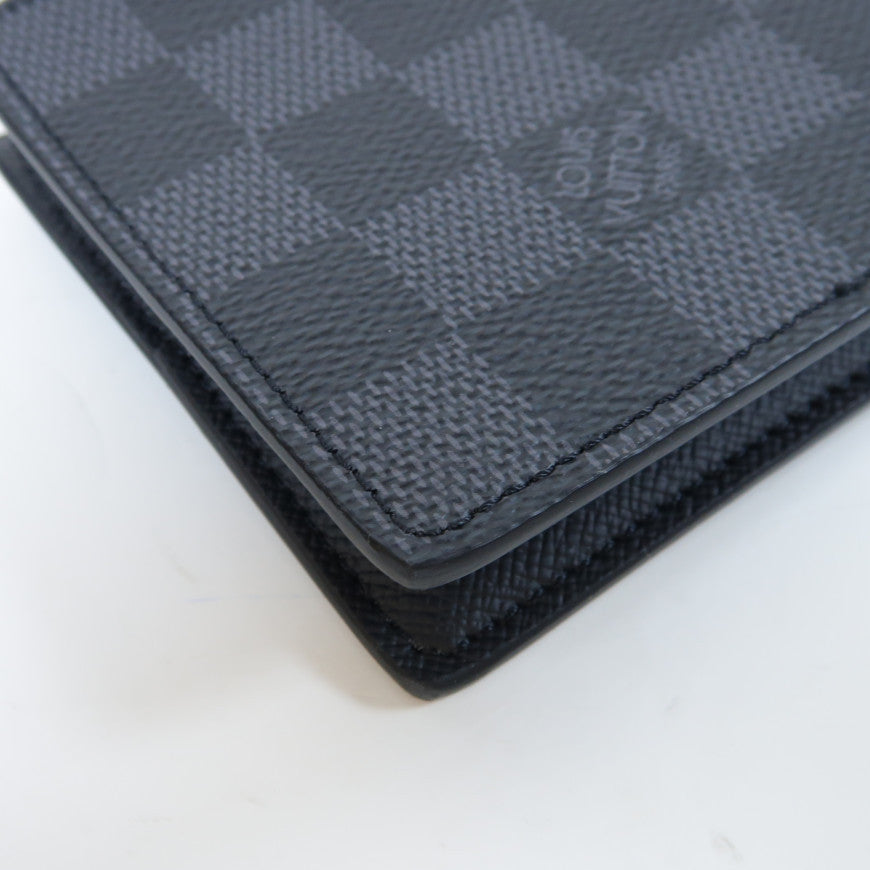 LOUIS VUITTON 【激減優惠】Damier Graphite Slender Wallet錢包黑色/灰色