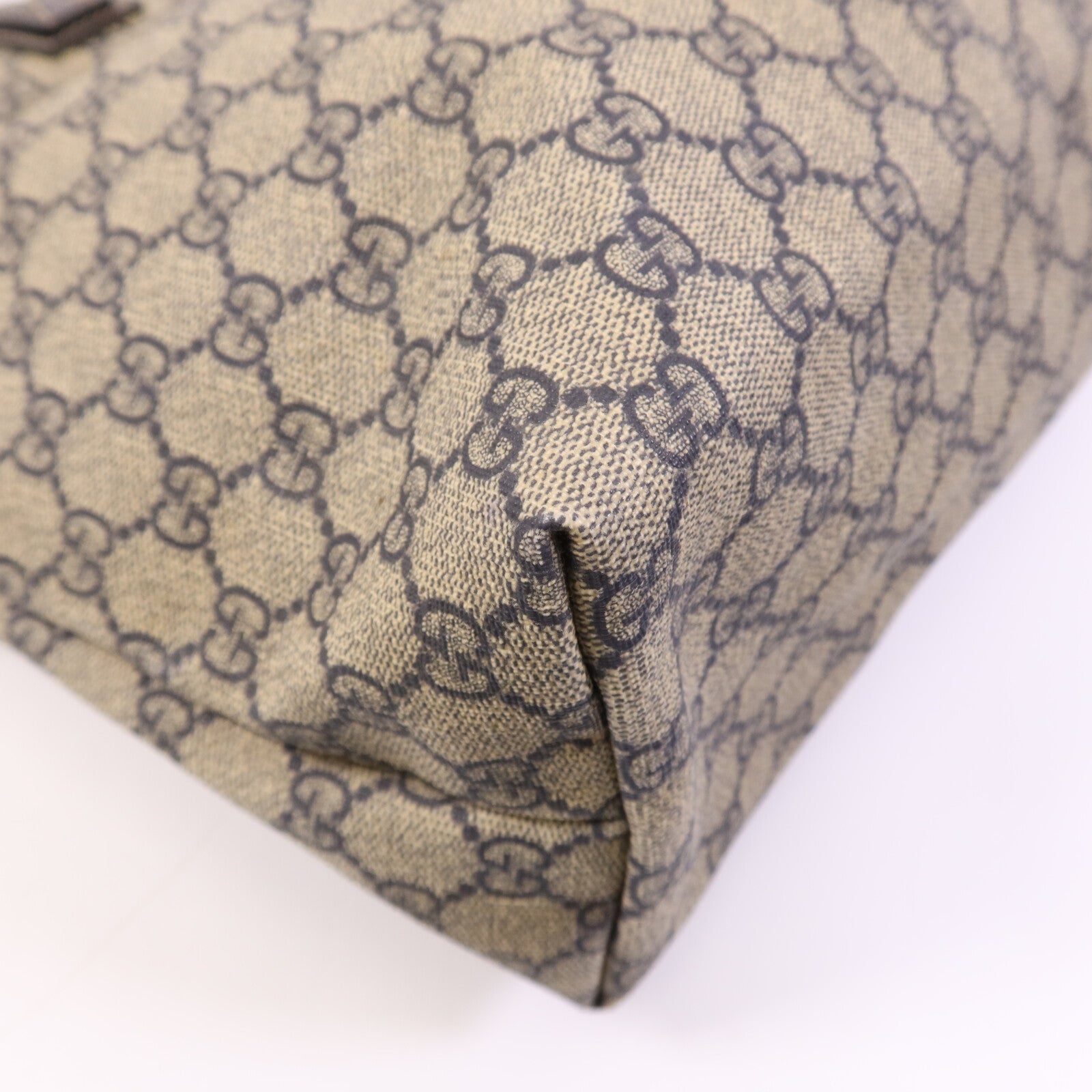 GUCCI 塗層帆布Tote Bag銀扣手挽袋