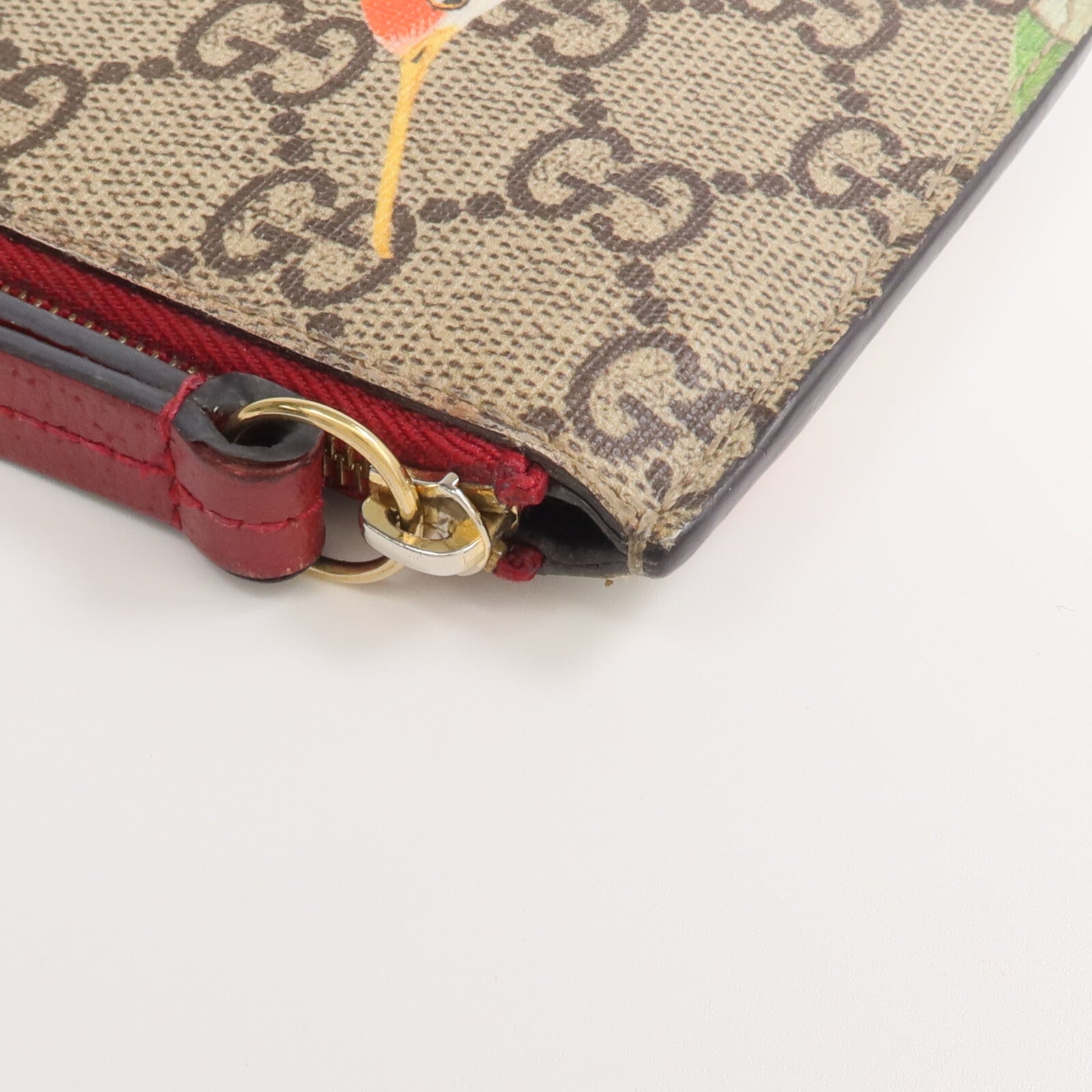 GUCCI 塗層帆布Coin/Card Case金扣零錢包/卡片套
