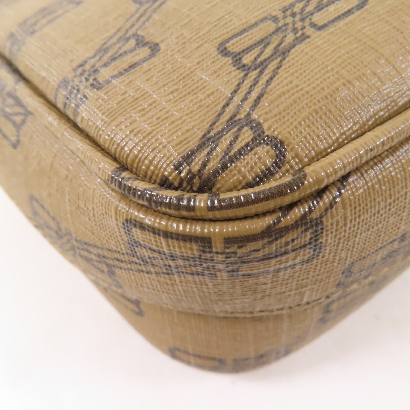 BALENCIAGA GHW Signature Camera Shoulder Bag 702701 Coated Canvas Brown