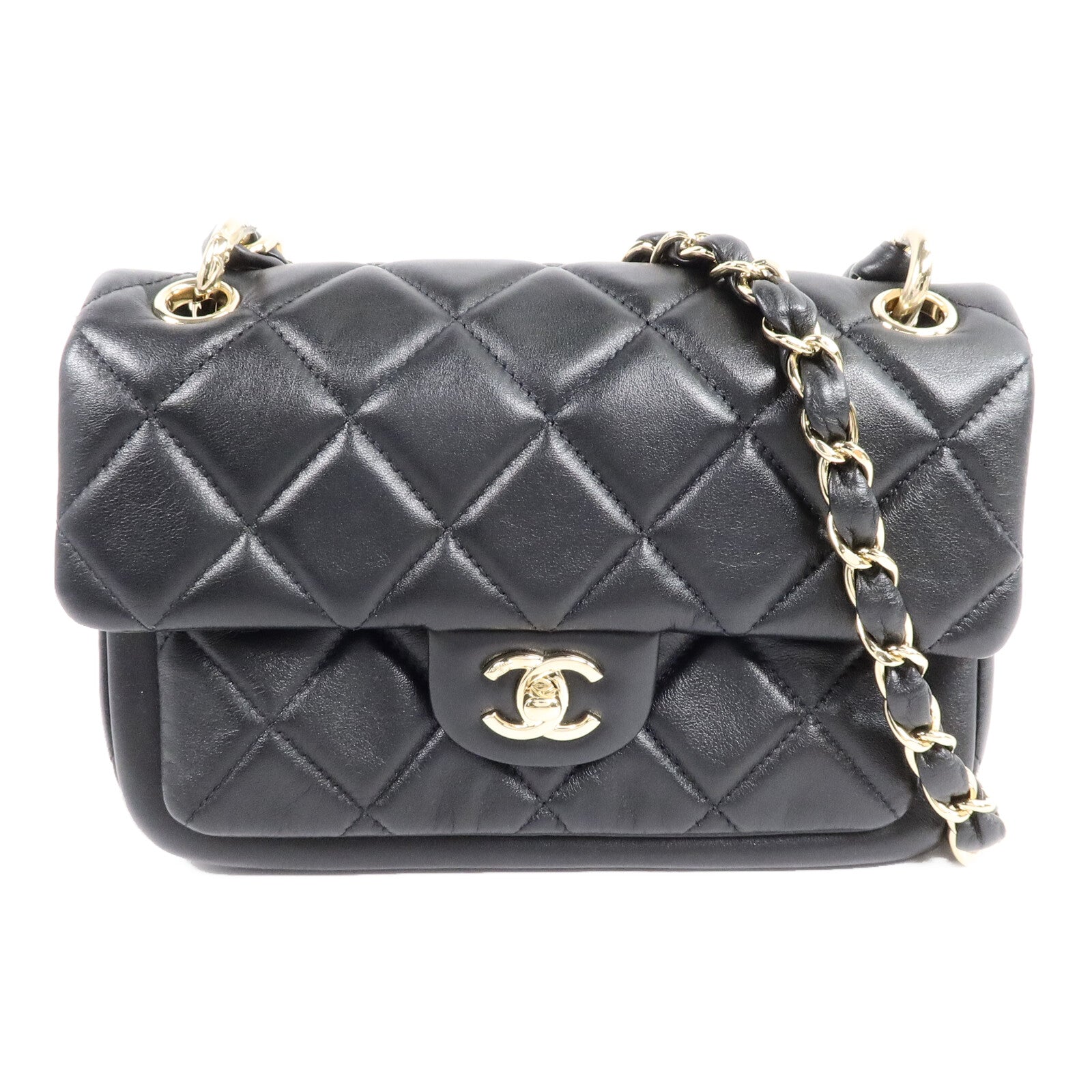 CHANEL 羊皮皮革Chunky Chain Flap Bag肩背袋
