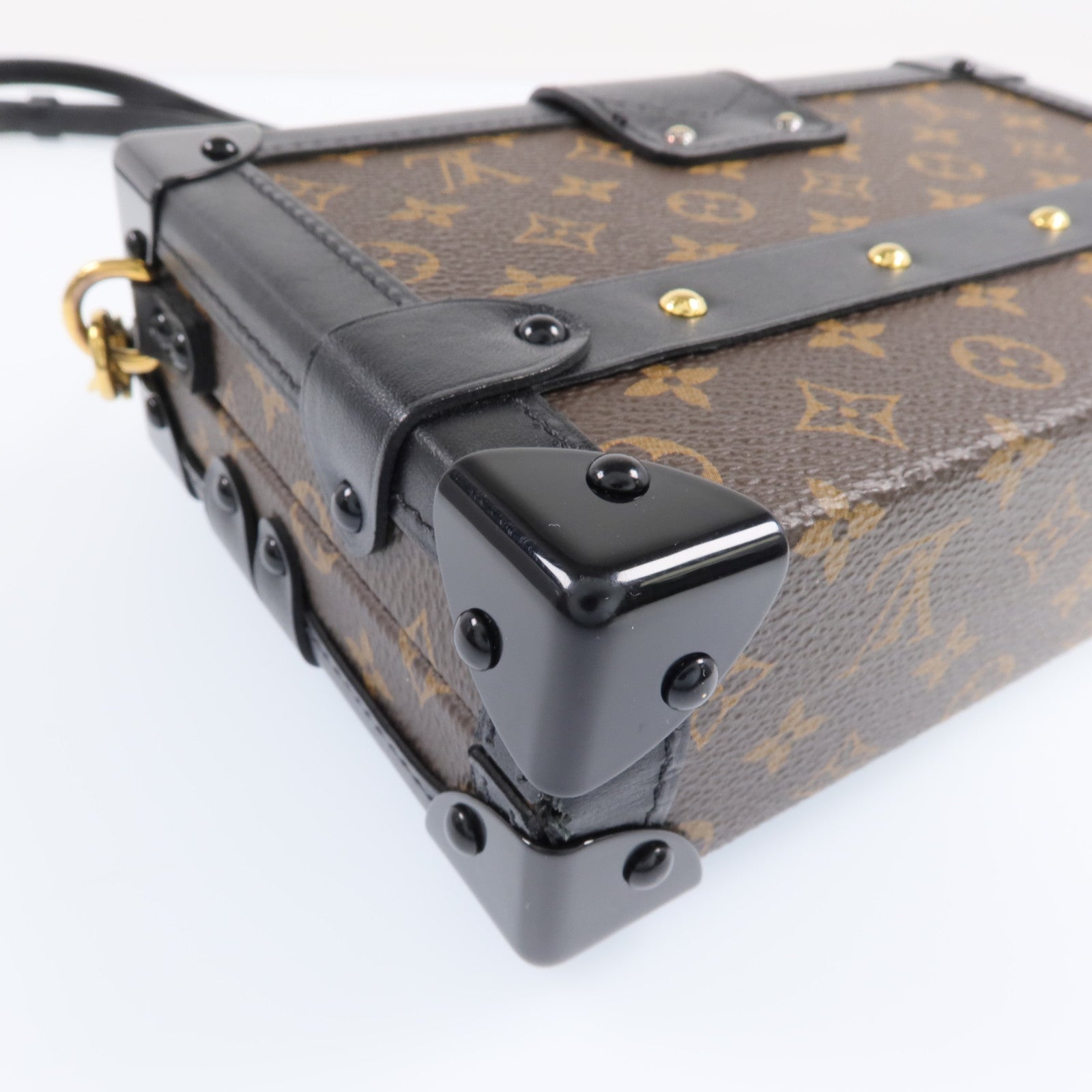 LOUIS VUITTON Monogram Petite Malle金扣肩背袋