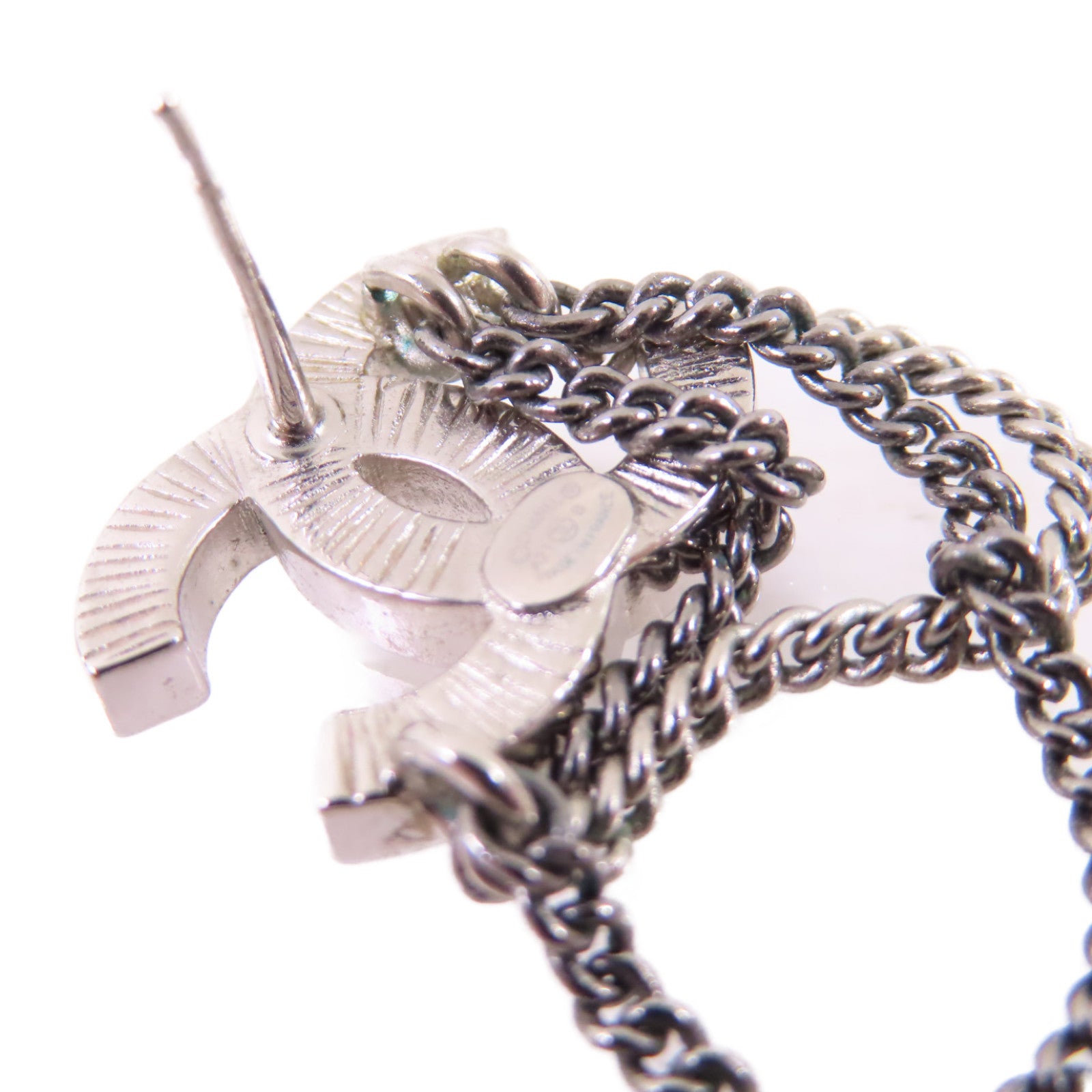 CHANEL CC Earrings A21/B Metal Rhinestones