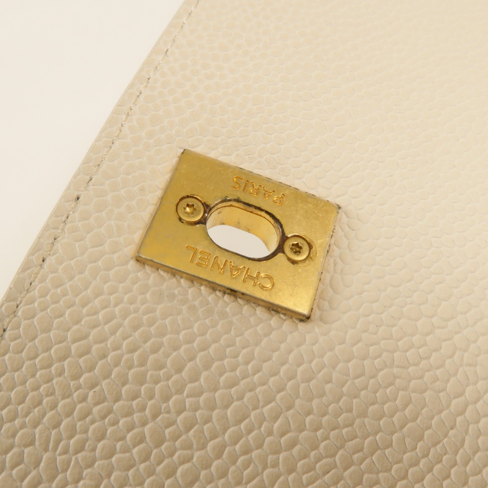CHANEL 牛皮皮革Chain Shoulder金扣肩背袋