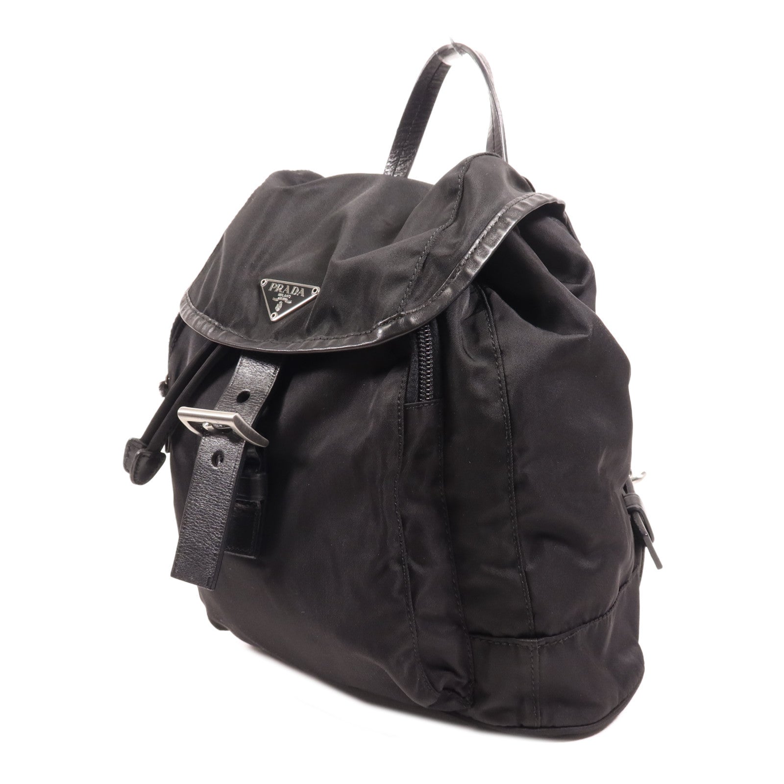 PRADA 尼龍Rucksack銀扣背包