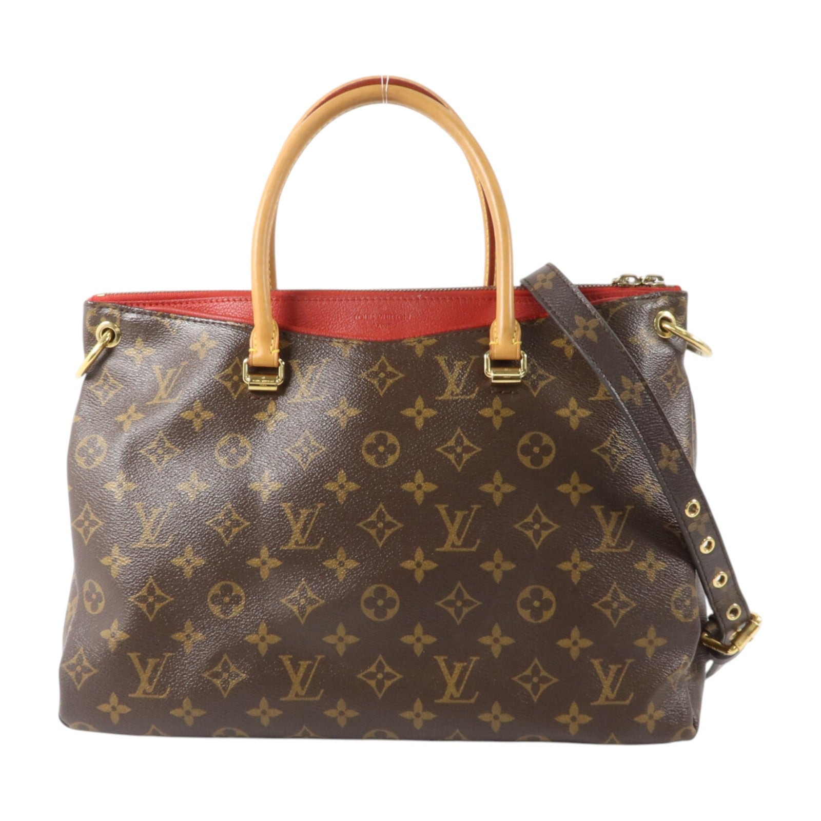 LOUIS VUITTON Monogram Pallas MM金扣手挽肩背兩用袋