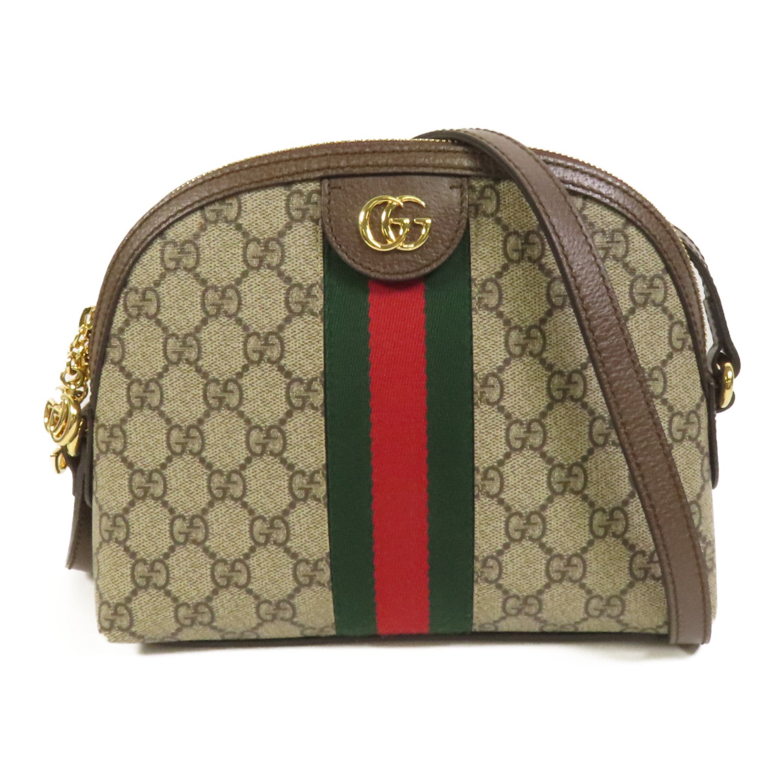 GUCCI 塗層帆布Shoulder Bag金扣肩背袋