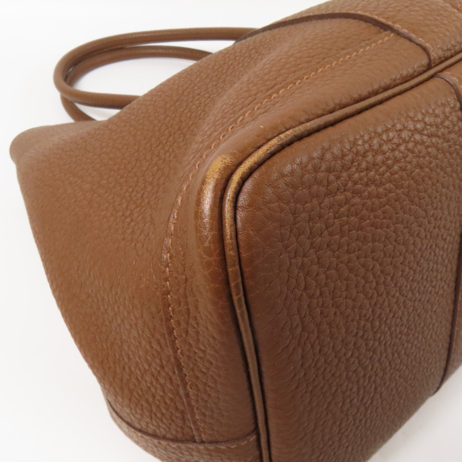 HERMES Negonda皮革Garden Party PM手挽袋Marron d'Inde