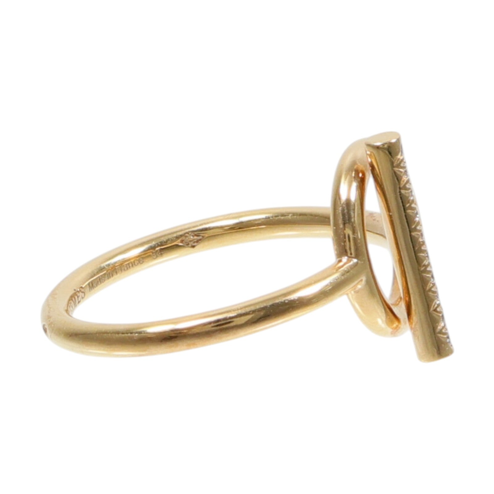 HERMES 18K玫瑰金Echappee Rings鑽石戒指