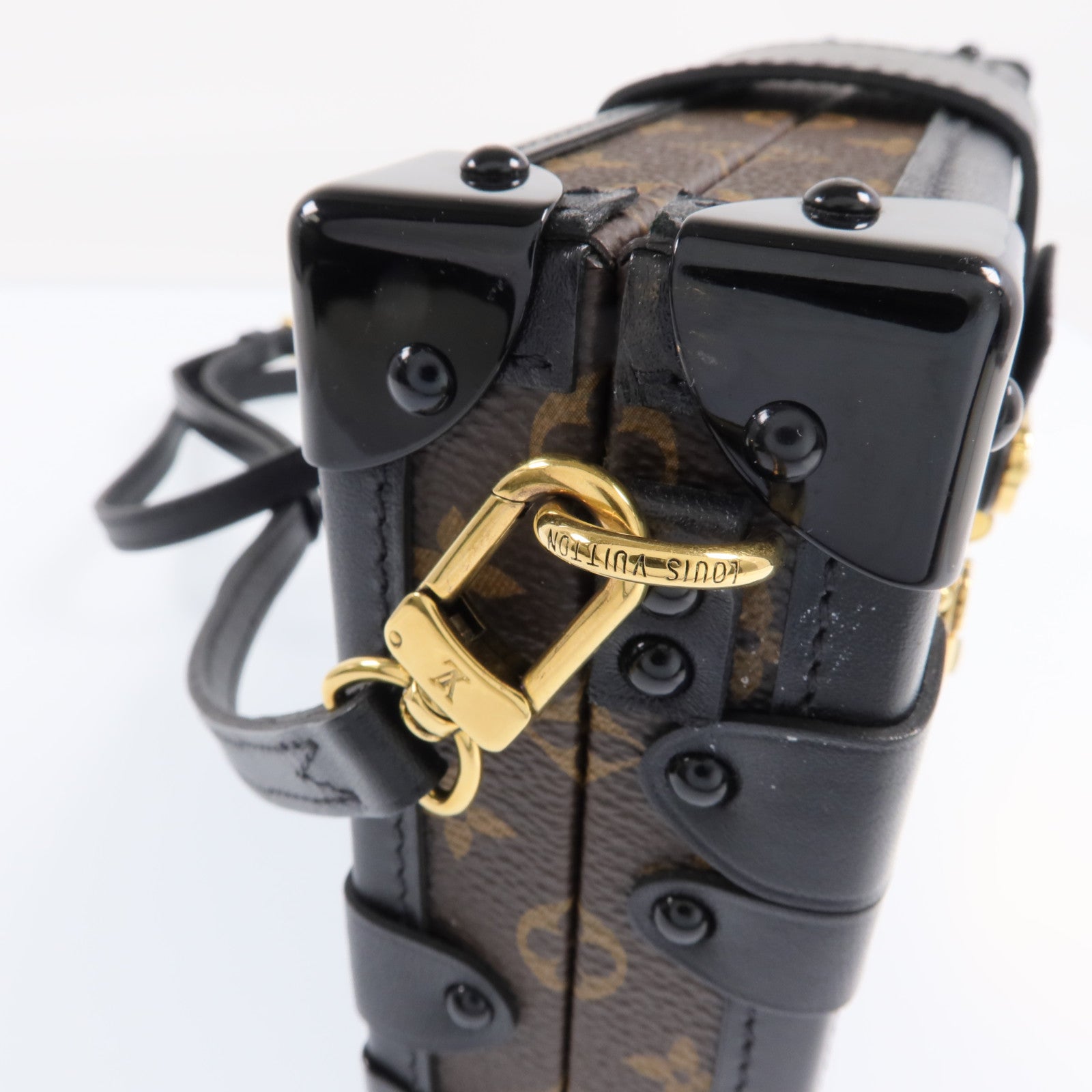 LOUIS VUITTON Monogram Petite Malle金扣肩背袋