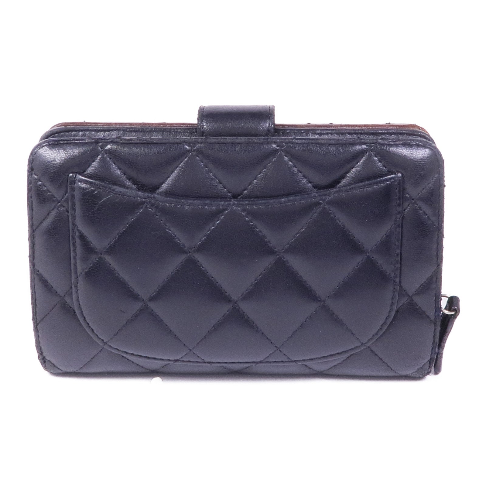 CHANEL 羊皮皮革Wallet銀扣錢包