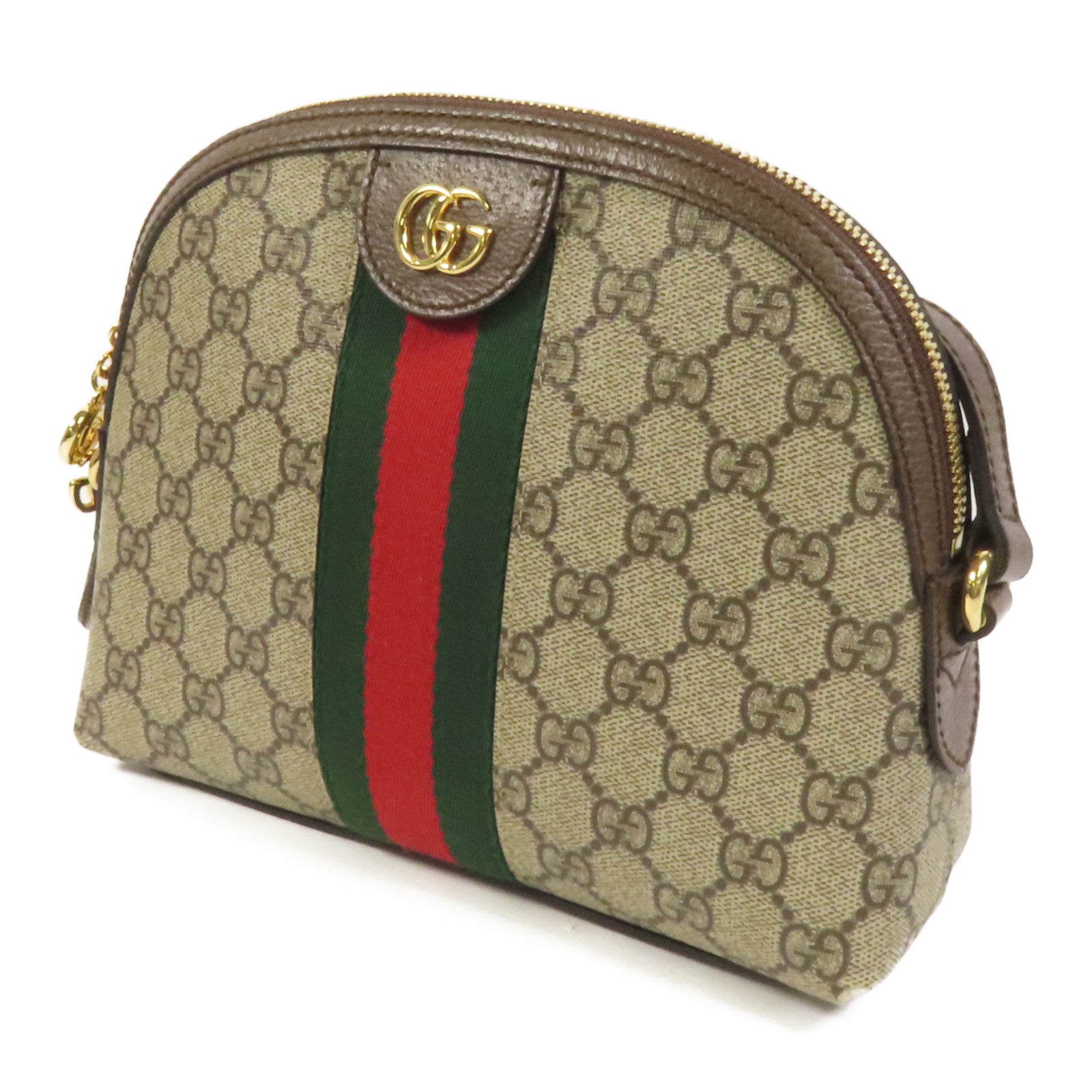 GUCCI 塗層帆布Shoulder Bag金扣肩背袋