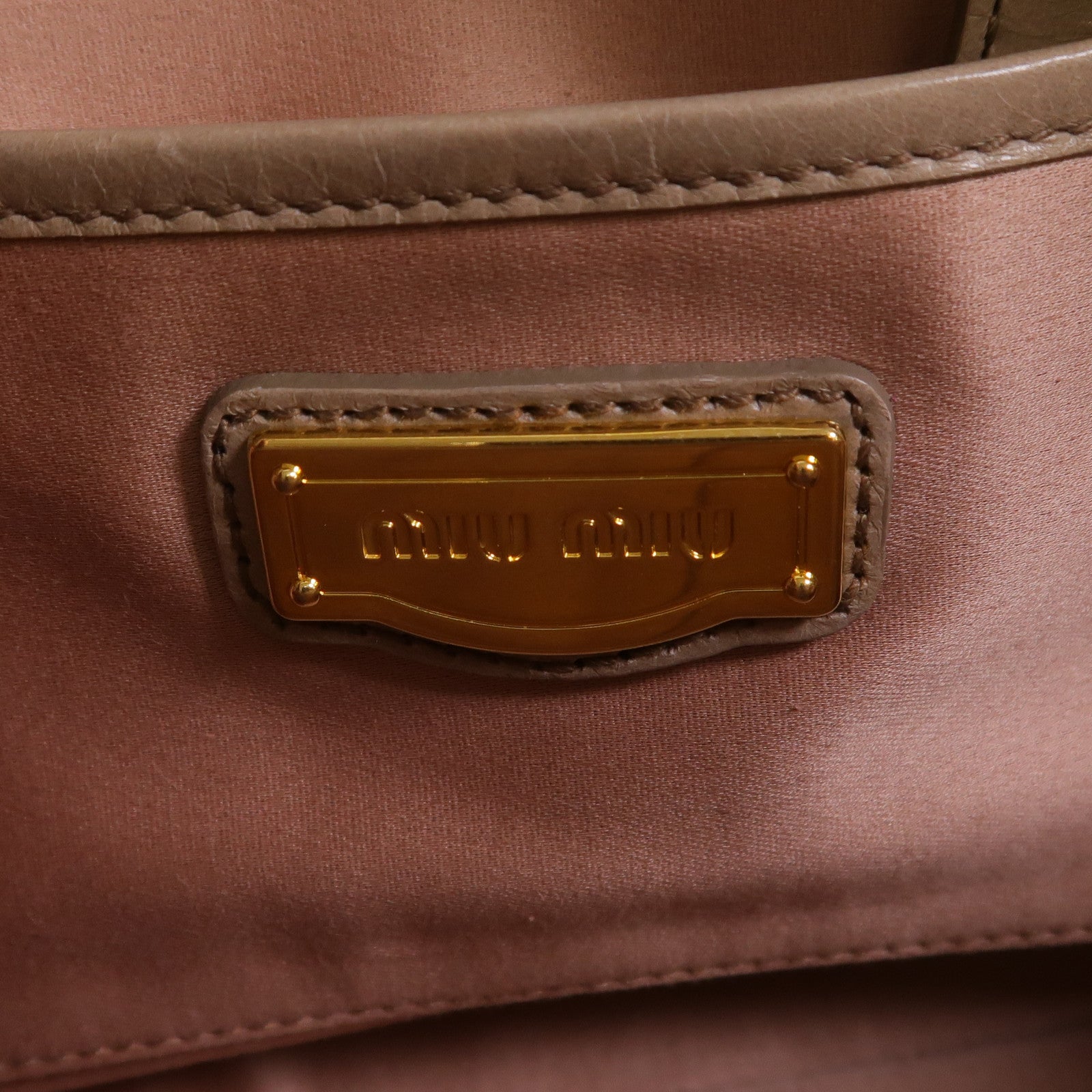 Miu Miu 牛皮皮革2 Way Shoulder手挽肩背兩用袋