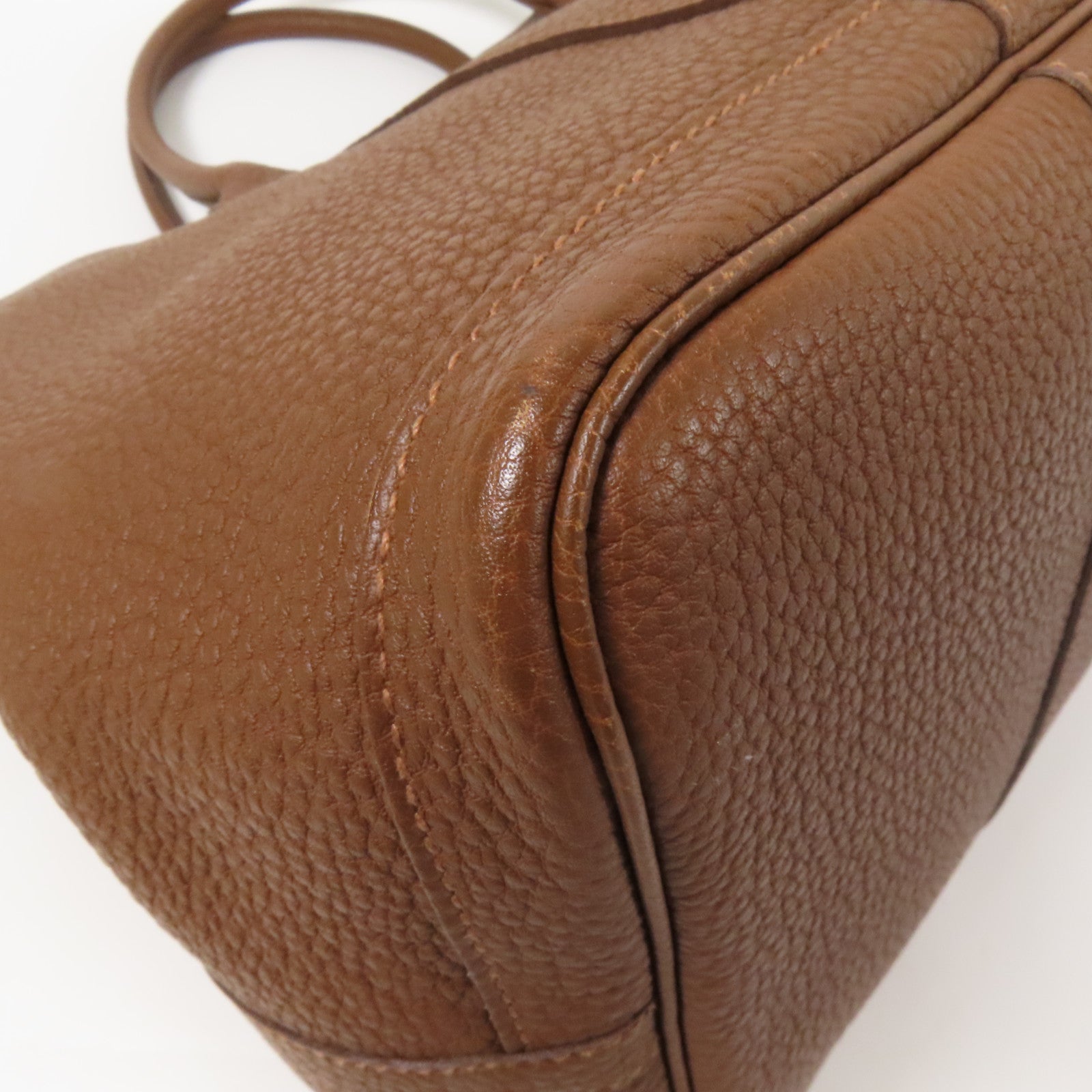 HERMES Negonda皮革Garden Party PM手挽袋Marron d'Inde