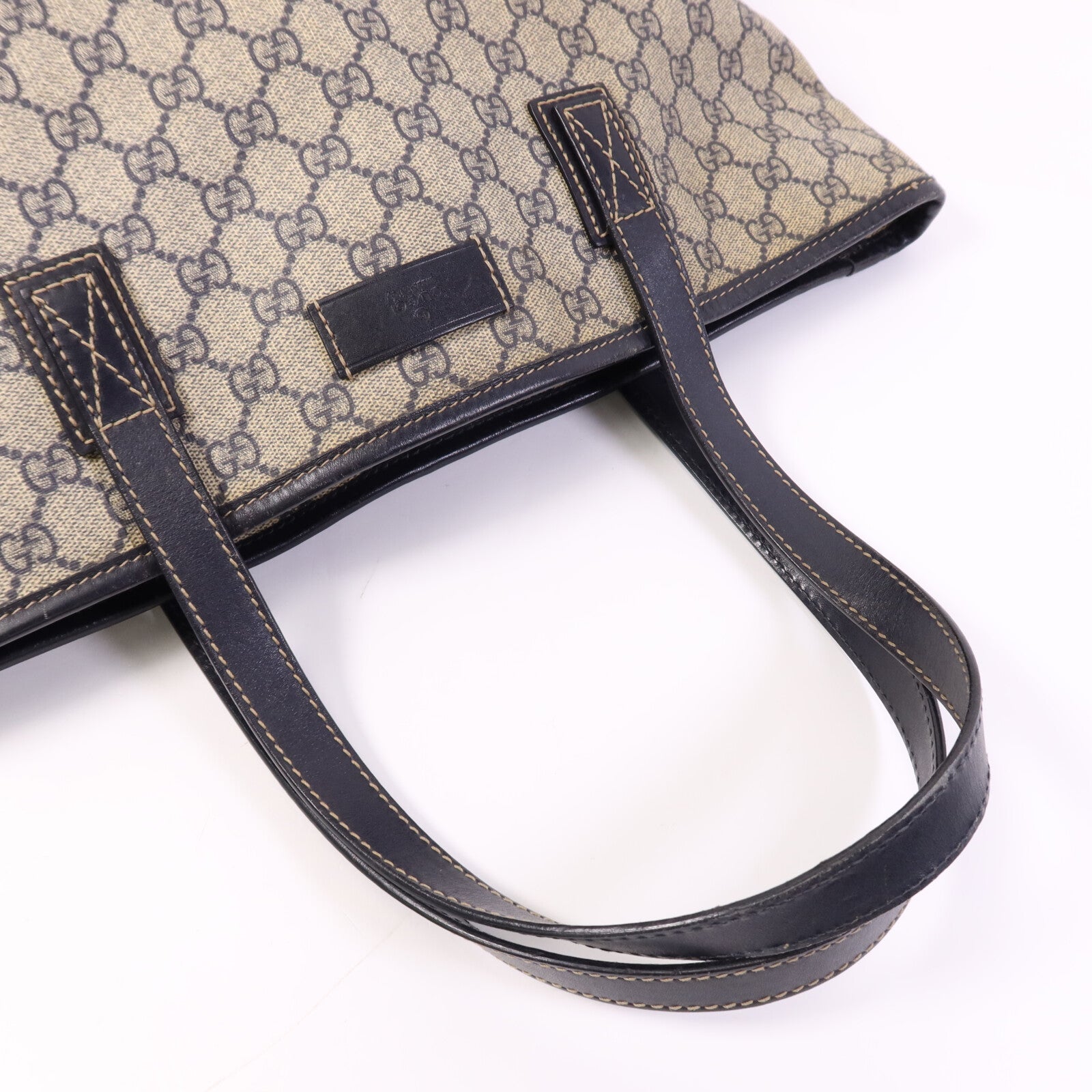 GUCCI 塗層帆布Tote Bag銀扣手挽袋