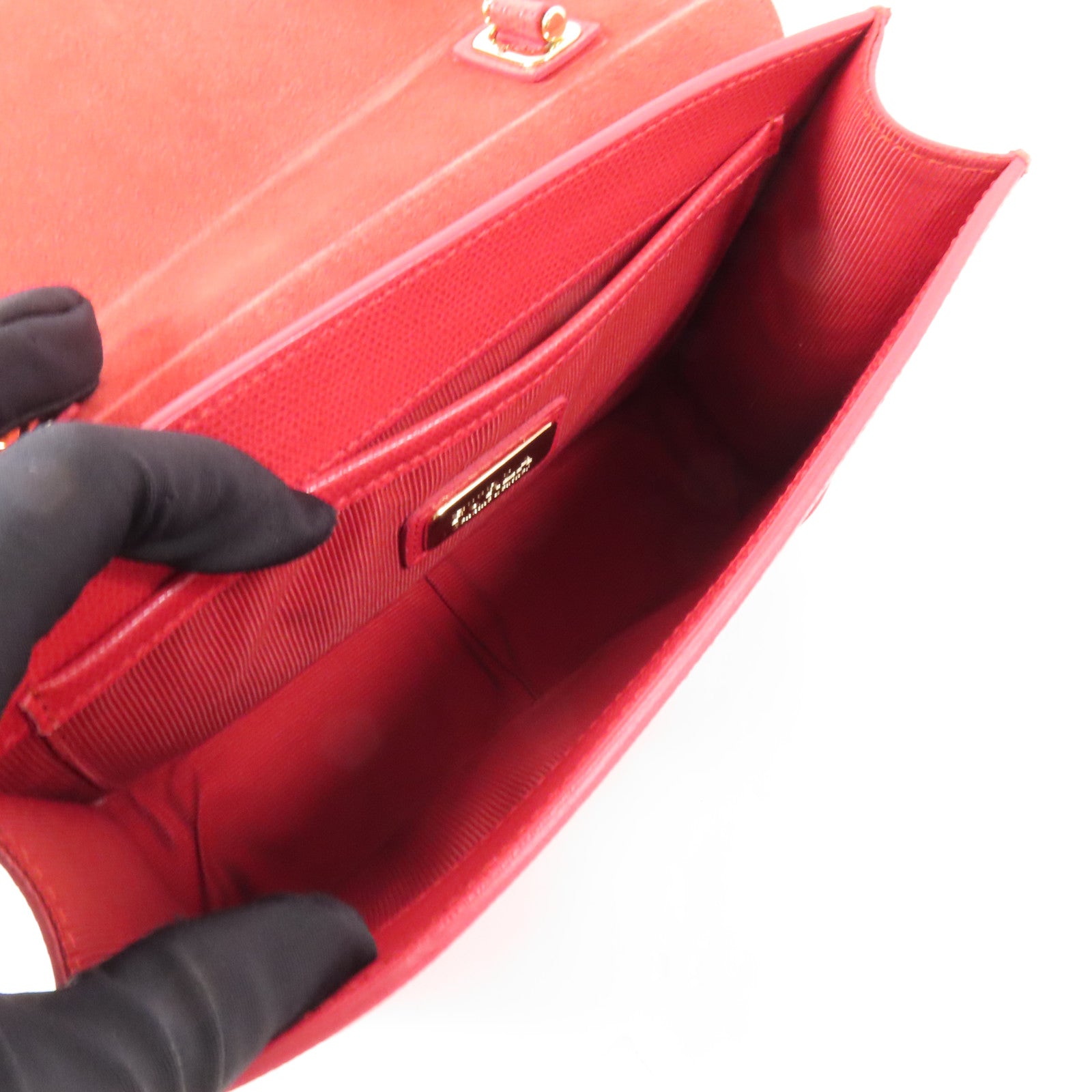 Furla 牛皮皮革Shoulder Bag金扣手挽肩背兩用袋