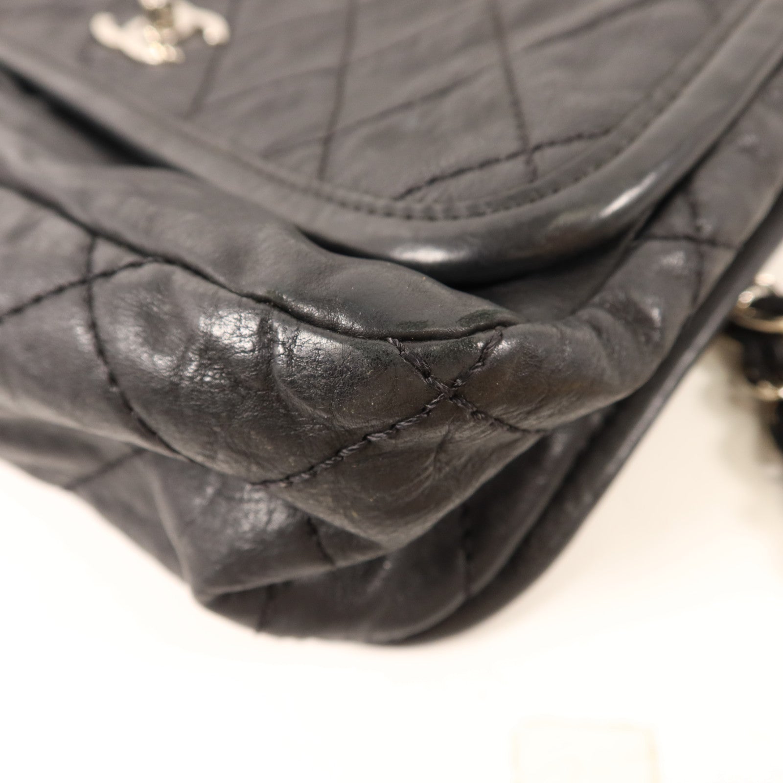 CHANEL 牛皮皮革Matelasse Chain Shoulder銀扣肩背袋