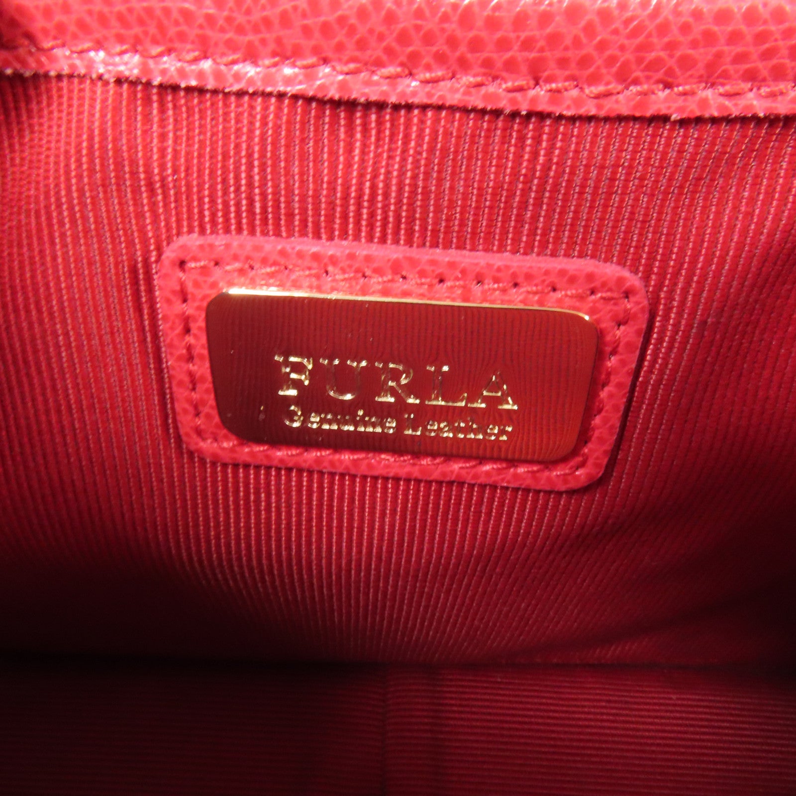 Furla 牛皮皮革Shoulder Bag金扣手挽肩背兩用袋