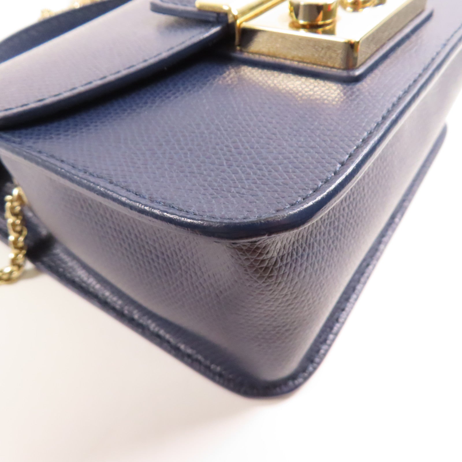 Furla 牛皮皮革Shoulder Bag金扣手挽肩背兩用袋