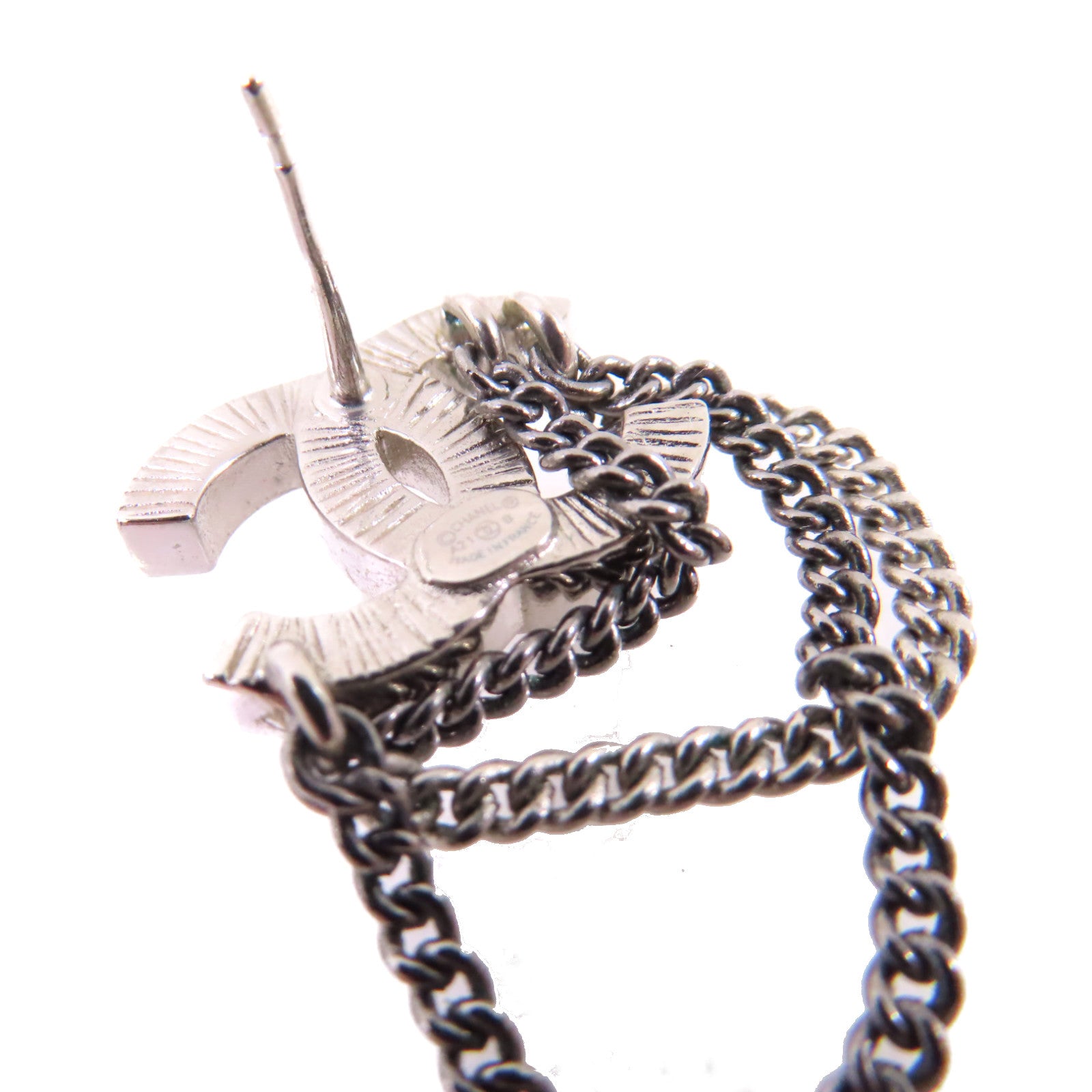 CHANEL CC Earrings A21/B Metal Rhinestones