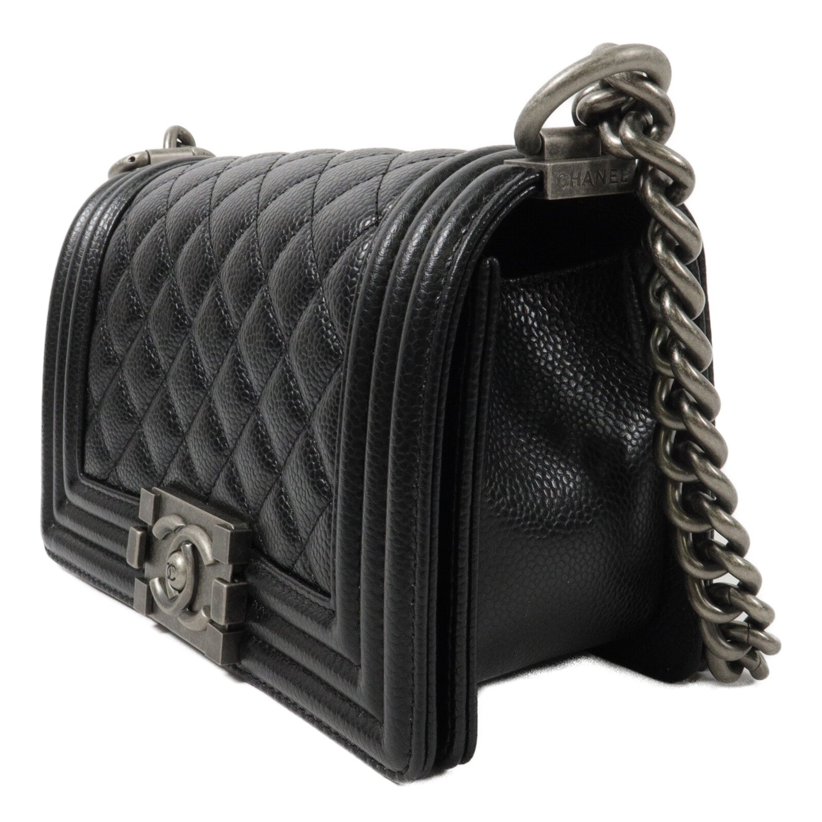 CHANEL 牛皮皮革Boy 20鏈帶肩背袋