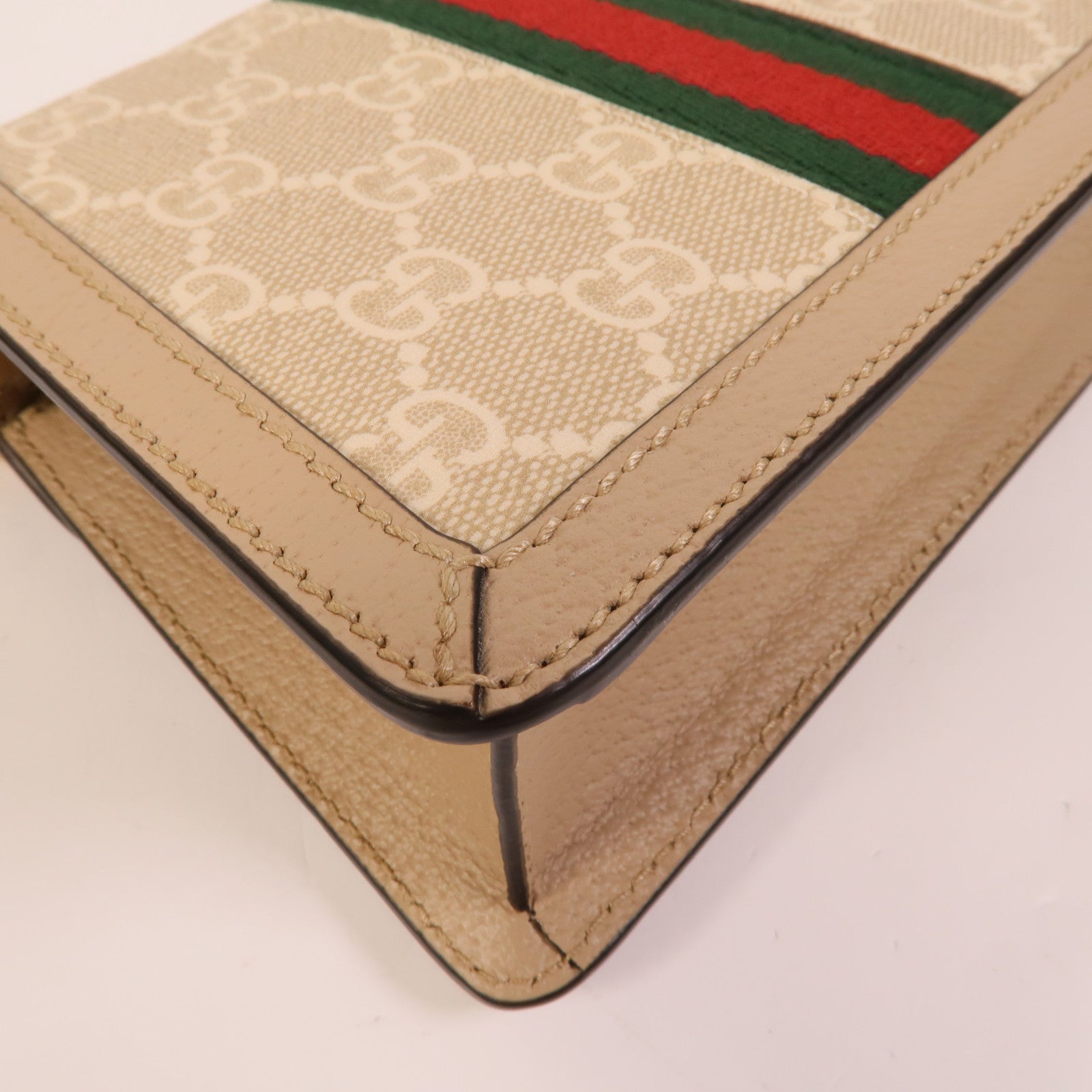 GUCCI 塗層帆布Mini Ophidia手挽肩背兩用袋