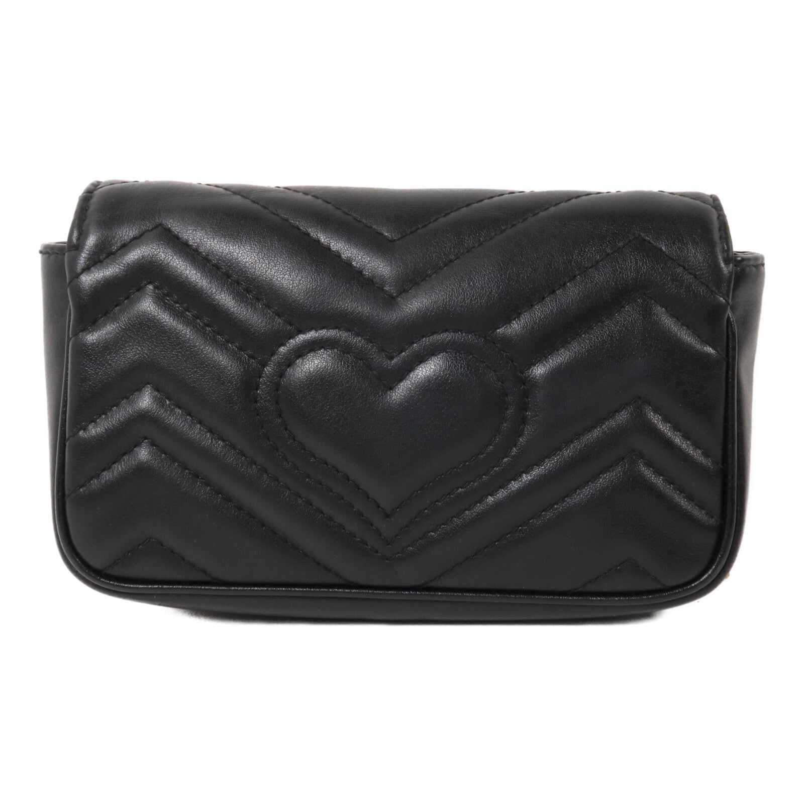 GUCCI 牛皮皮革GG Marmont Super Mini鏈帶肩背袋