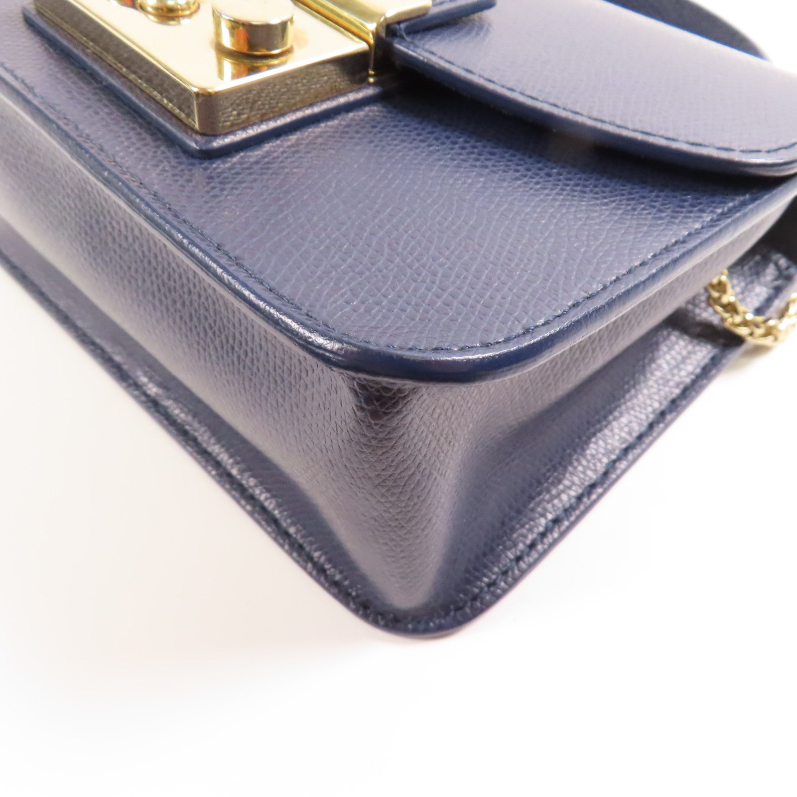 Furla 牛皮皮革Shoulder Bag金扣手挽肩背兩用袋