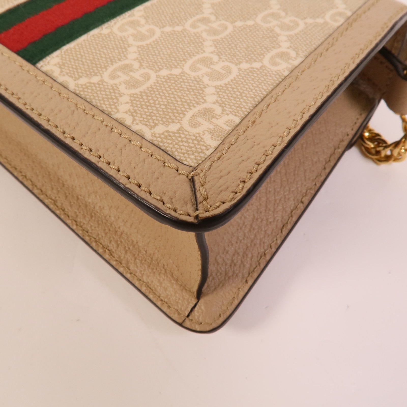 GUCCI 塗層帆布Mini Ophidia手挽肩背兩用袋
