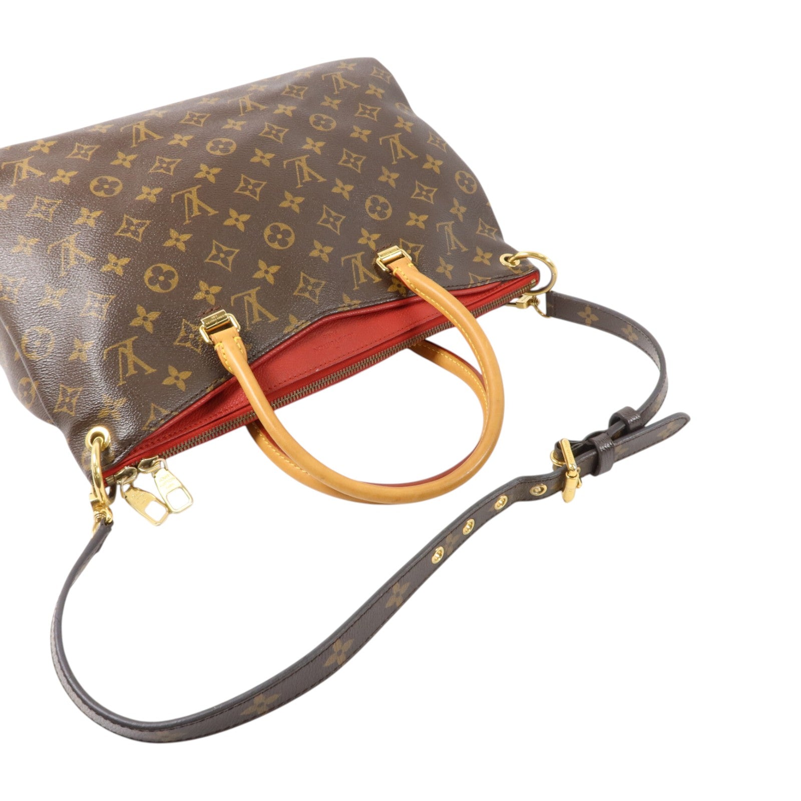 LOUIS VUITTON Monogram Pallas MM金扣手挽肩背兩用袋