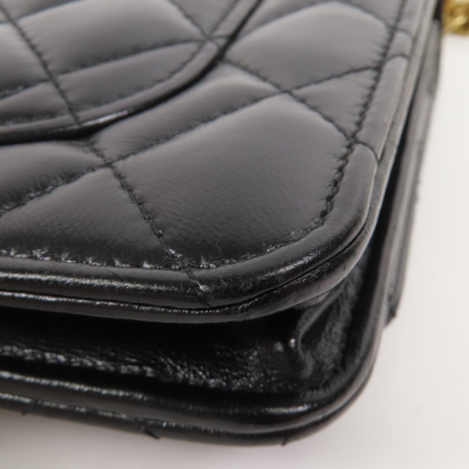 CHANEL 羊皮皮革WOC Wallet On Chain金扣鏈帶肩背袋
